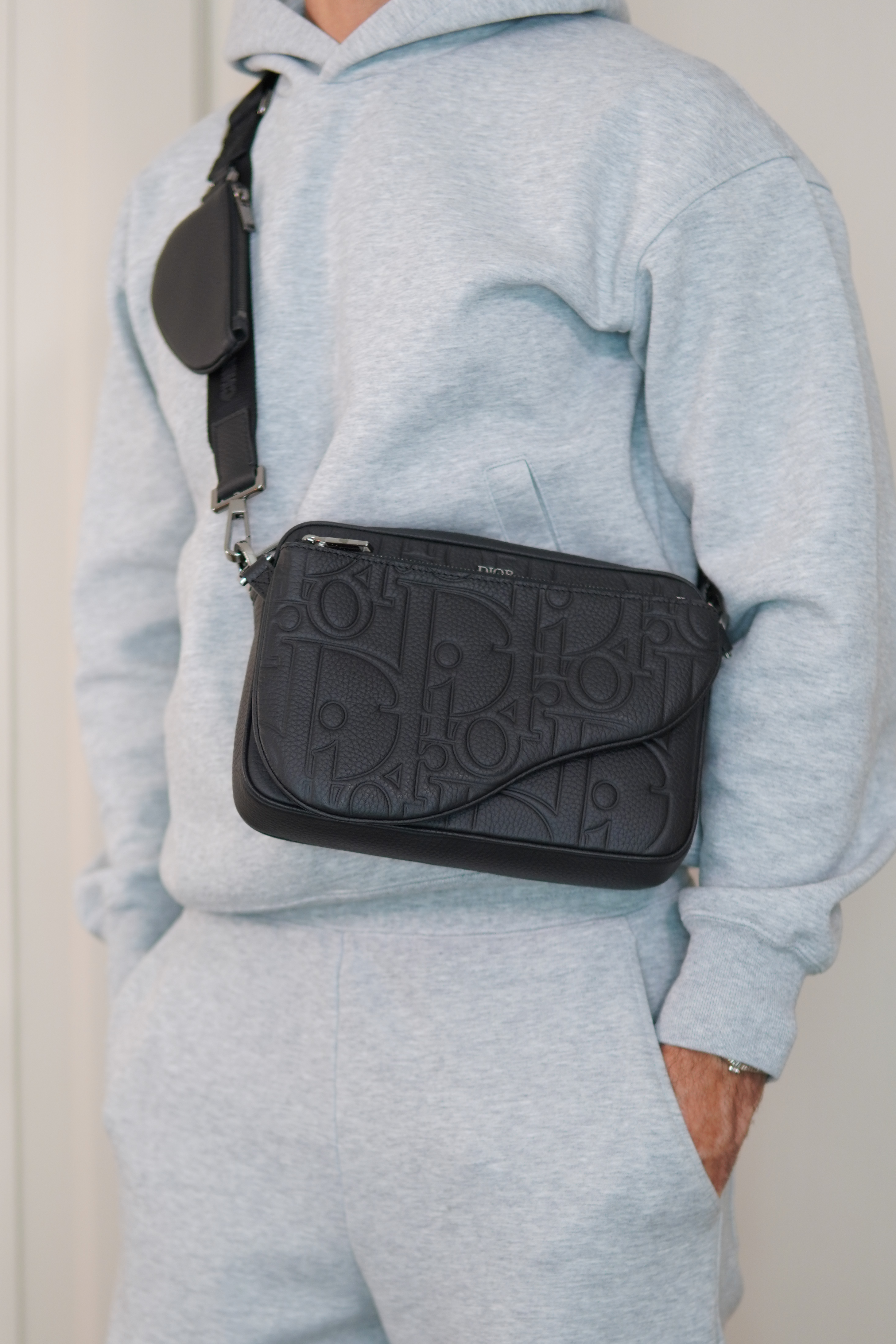 Bolso de hombro Dior Triple Saddle para hombre