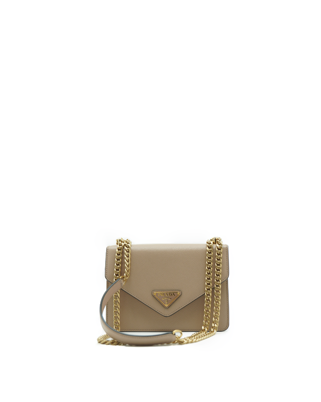 Prada Borsa Tracolla In Saffiano Beige
