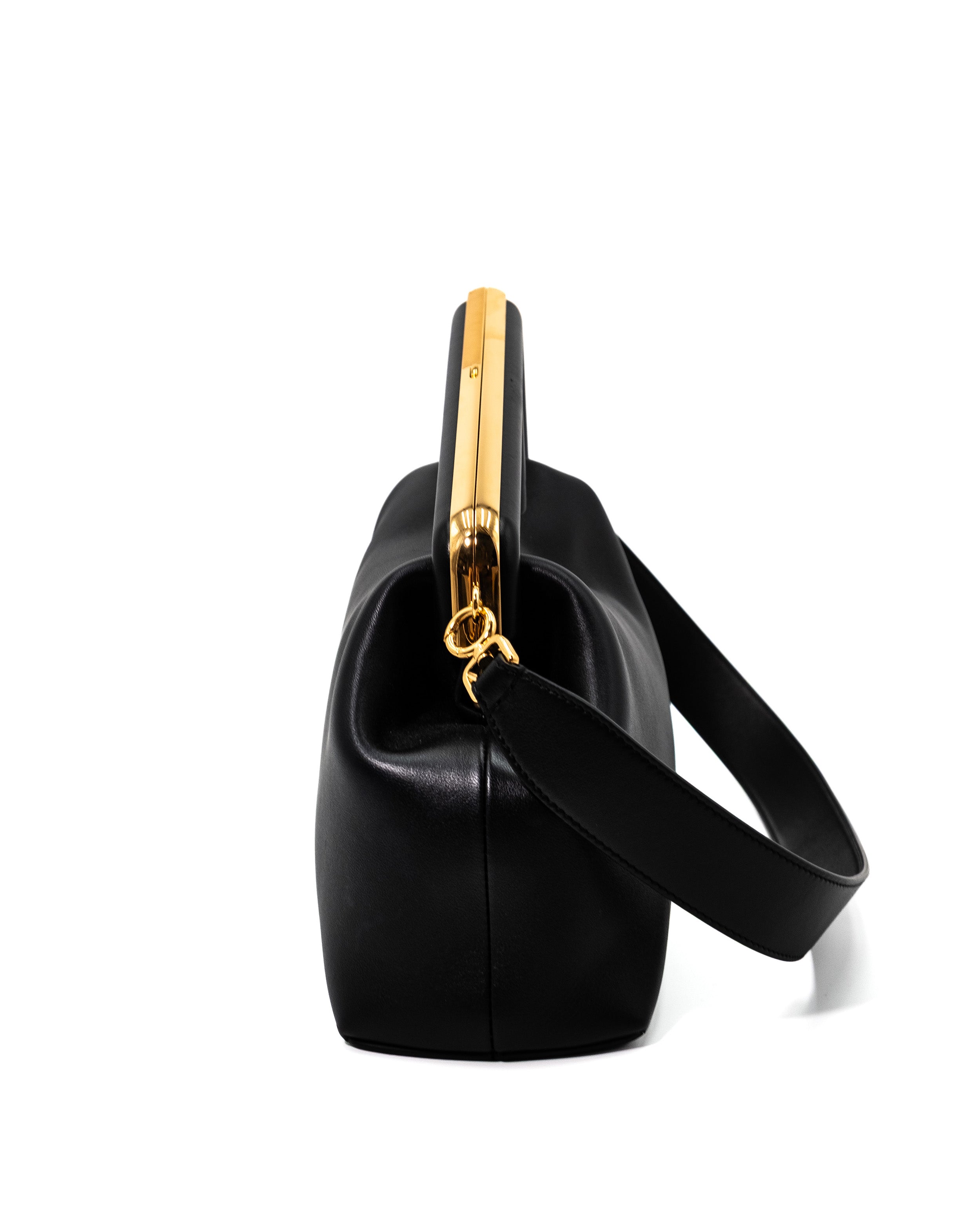Fendi Borsa First Medium Nappa Nera second hand luxury - Aurea Luxury Lab