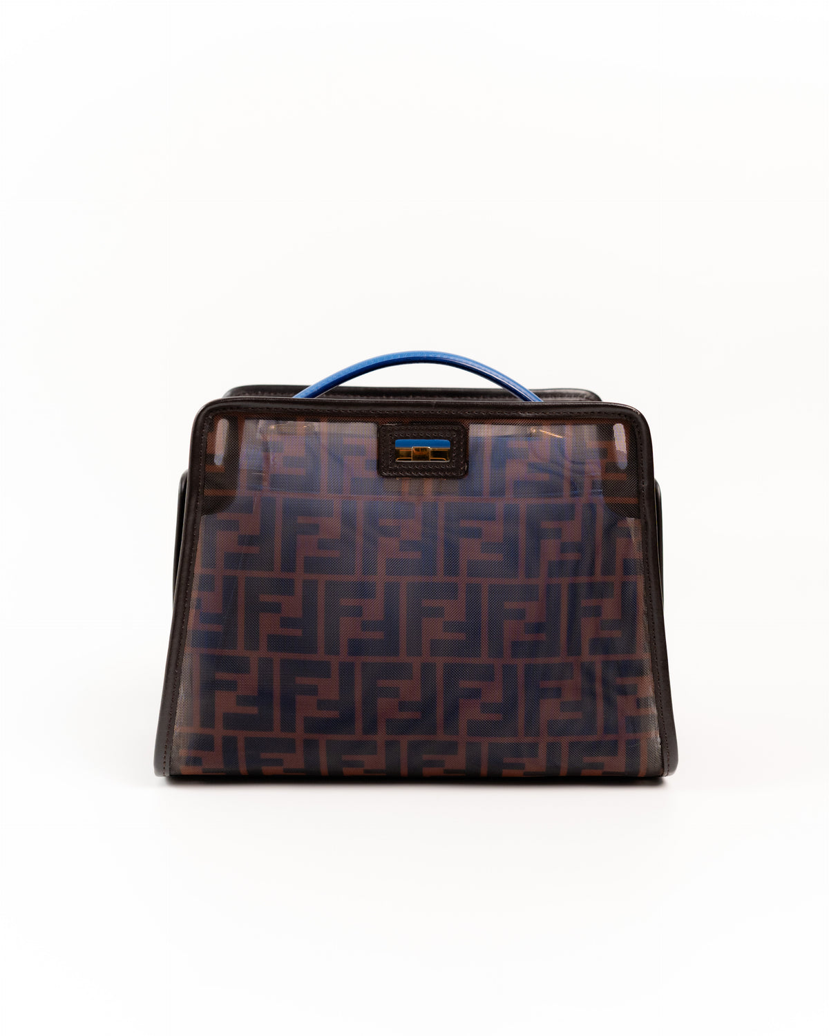 Fendi Borsa Peekaboo Mini Pelle Blu con Cover pre-owned certificata - Aurea Luxury Lab