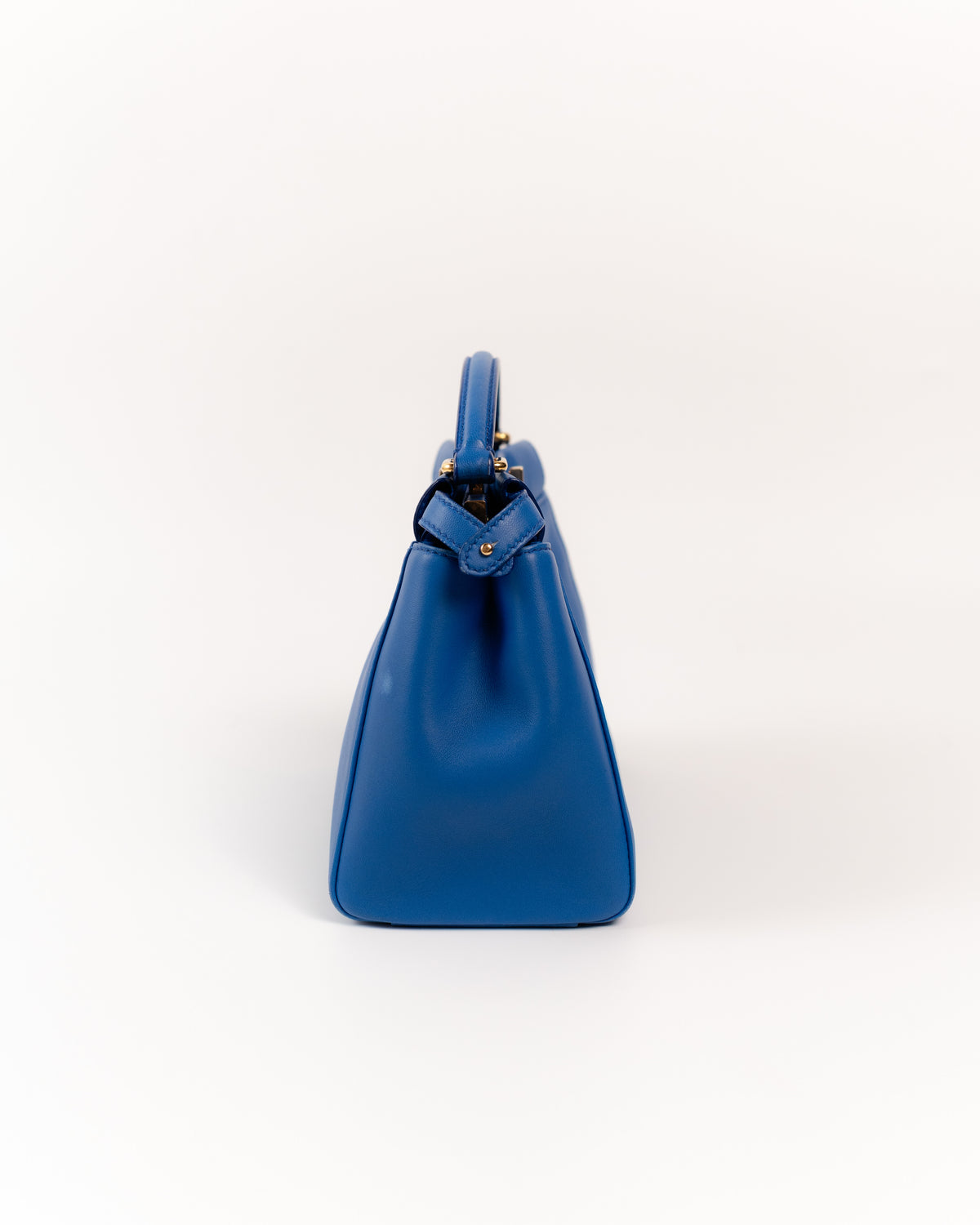 Fendi Borsa Peekaboo Mini Pelle Blu con Cover usata autentica - Aurea Luxury Lab
