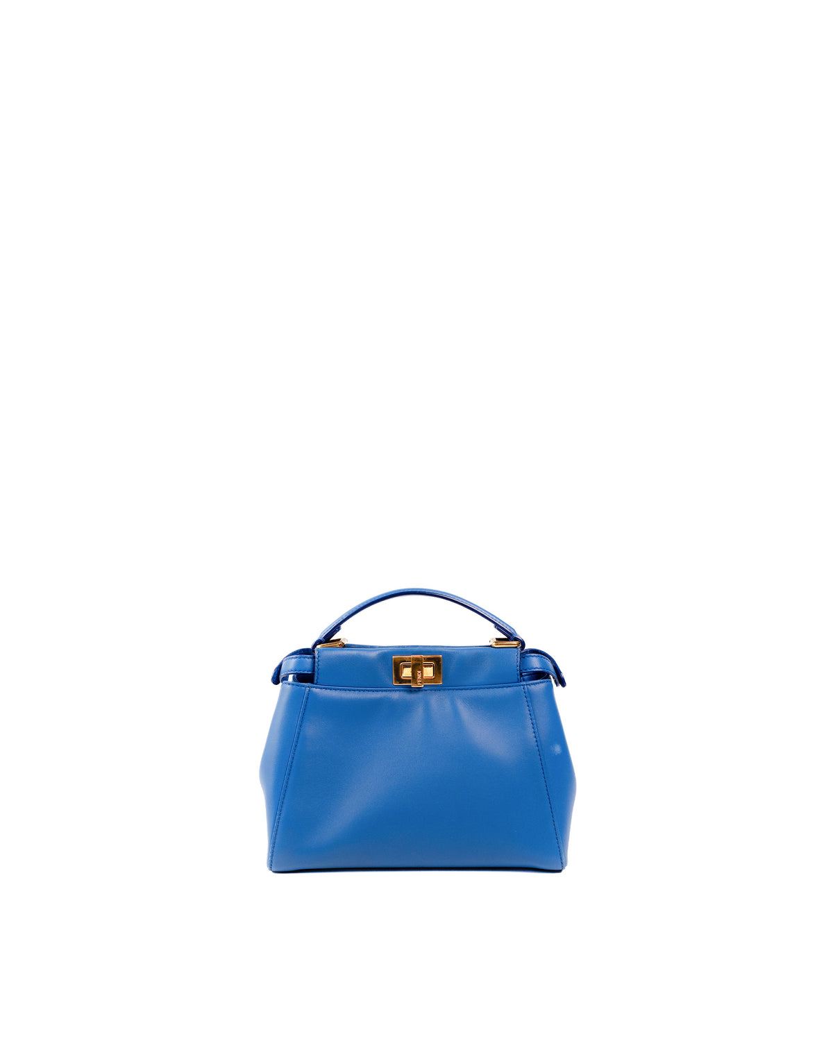 Fendi Borsa Peekaboo Mini Pelle Blu con Cover — Pre-owned Autentica