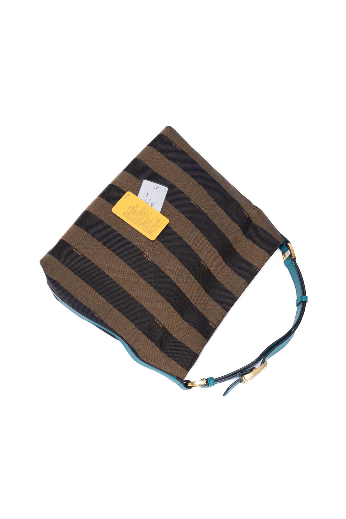 Fendi Borsa Hobo Pequin Tela Righe - Usata Autentica