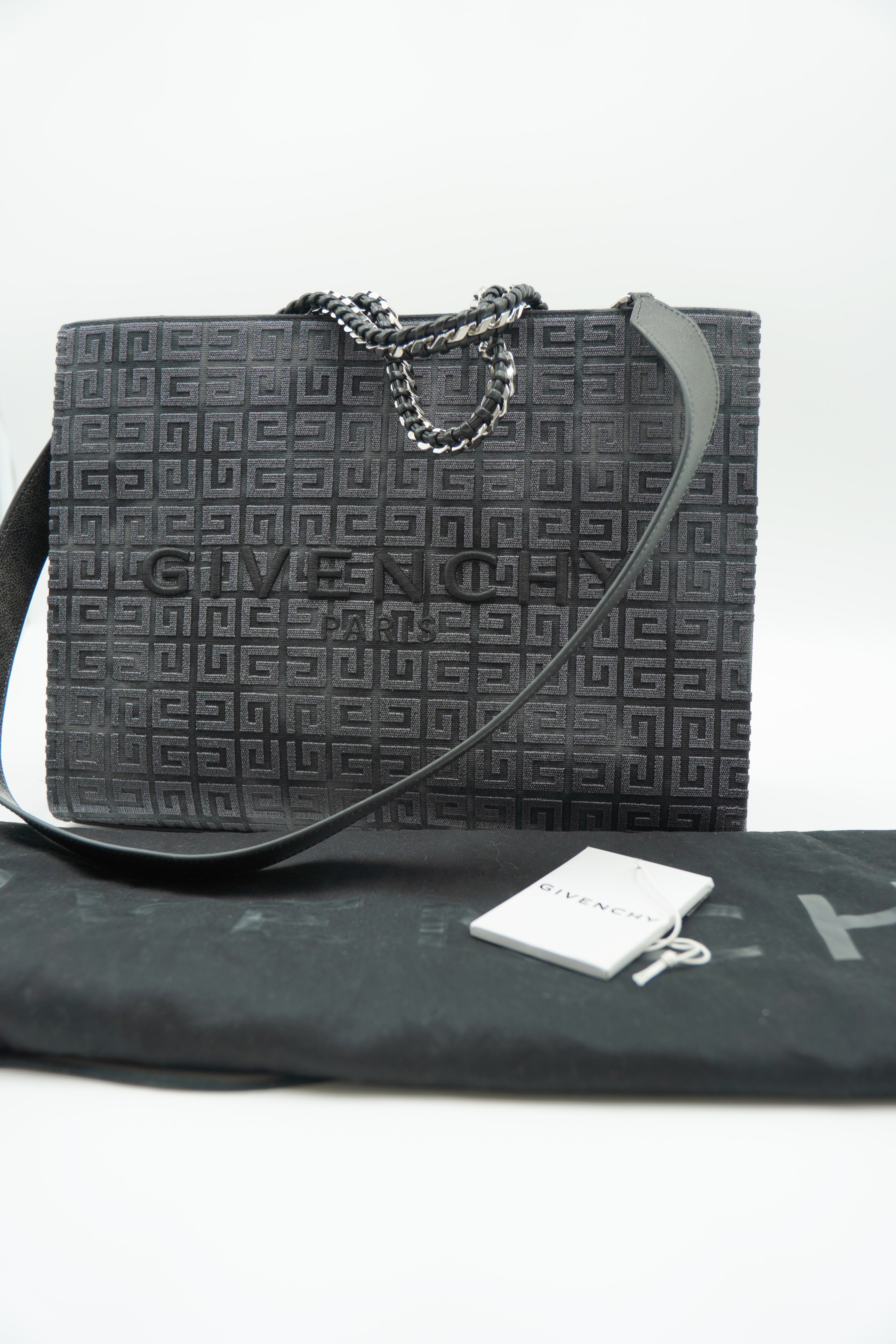 Givenchy Borsa G-Tote Medium Shopping Canvas Nero