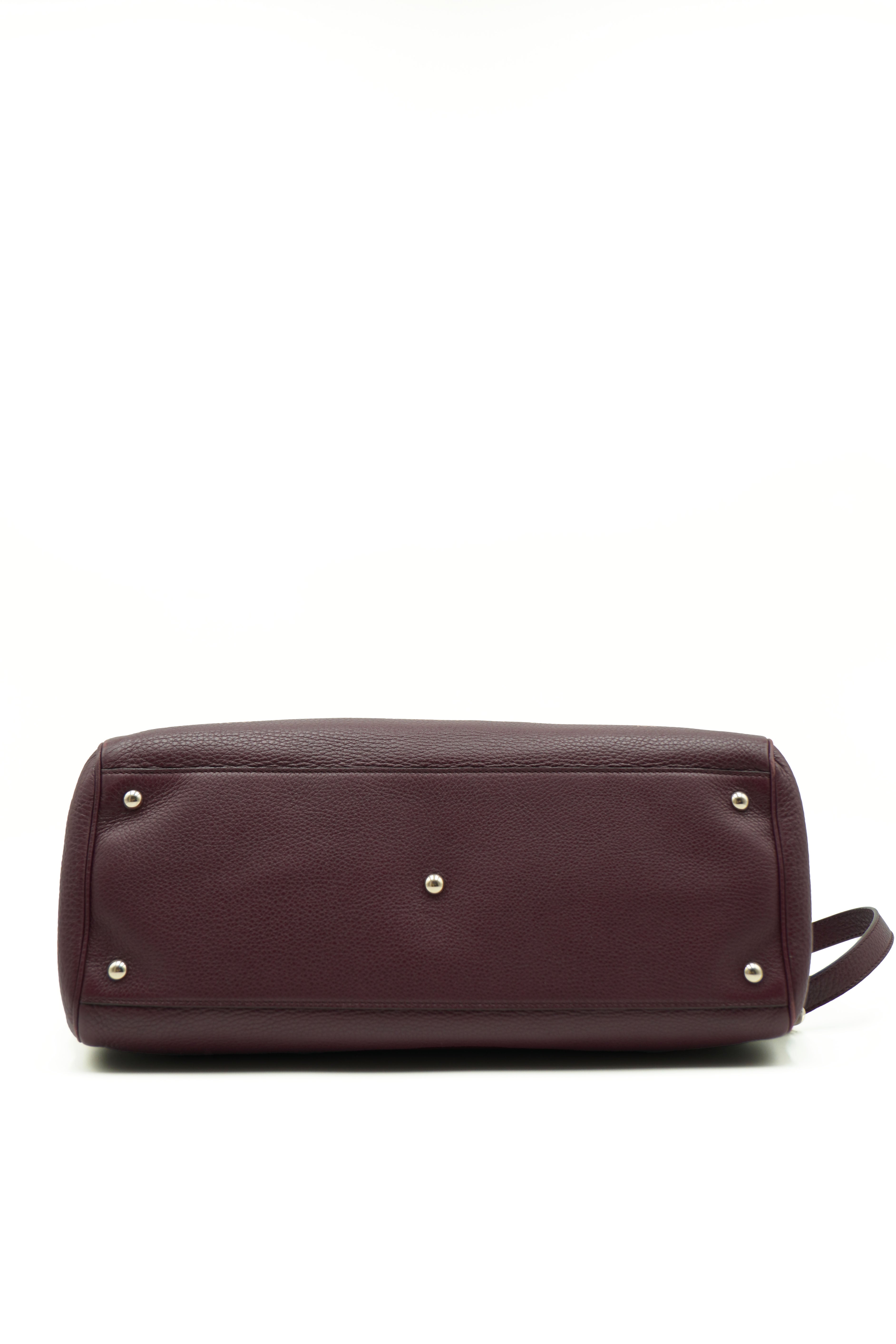 Gucci Tote Bag Bamboo Burgundy
