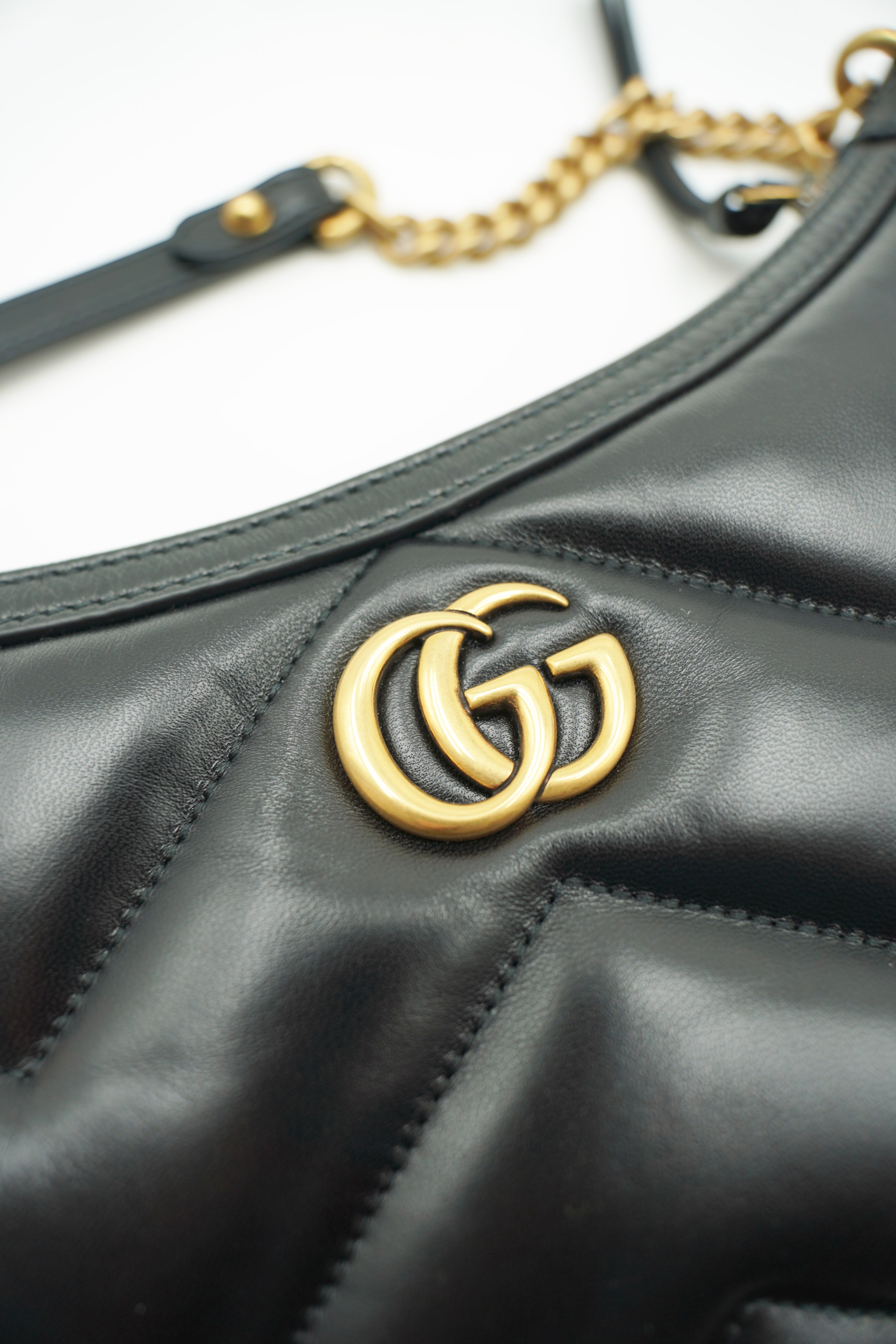 Gucci Borsa A Spalla Marmont Pelle Nera - Usato Autentico