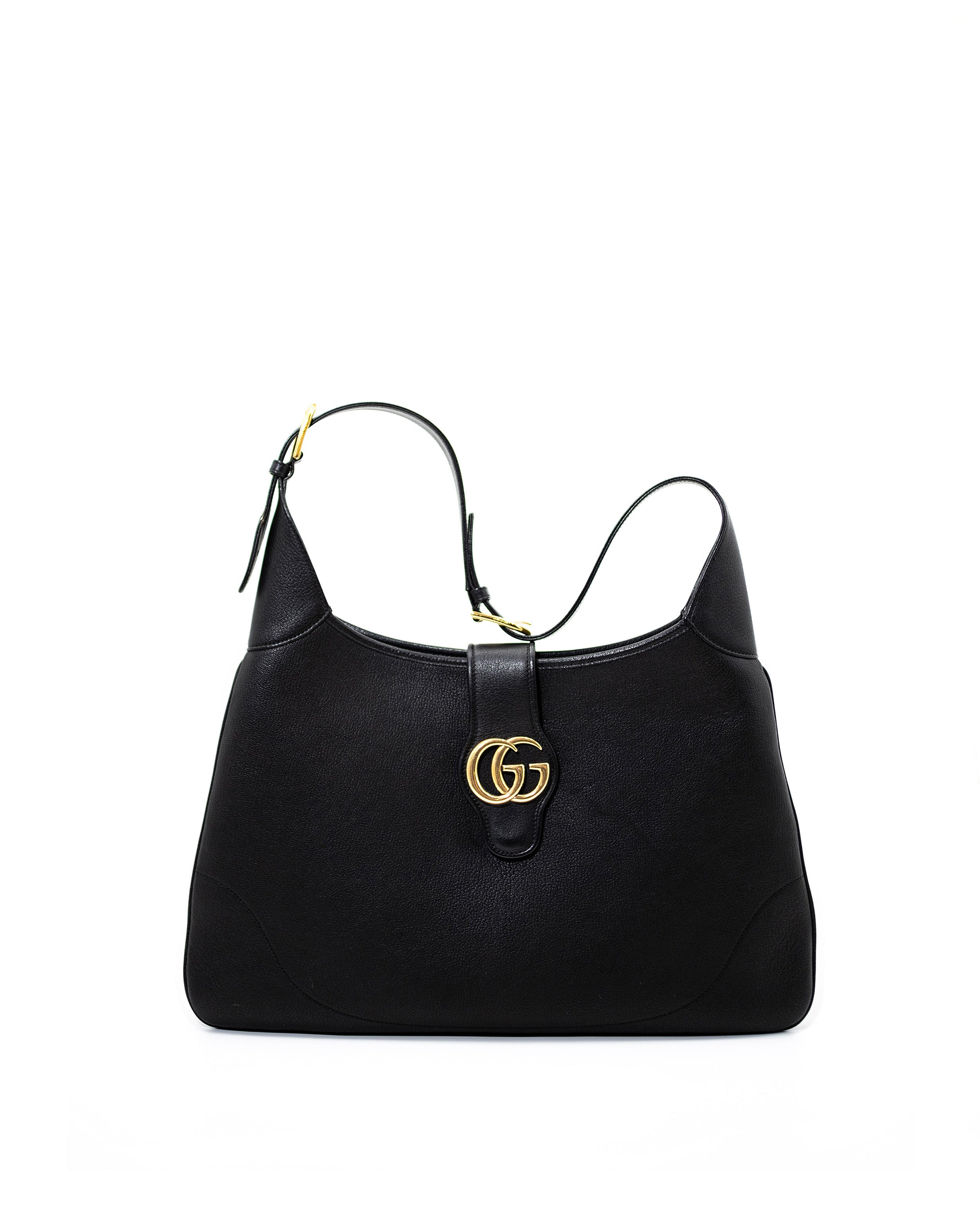 Gucci Borsa Aphrodite Grande Pelle Nera Con Tracolla — Pre-owned Autentica