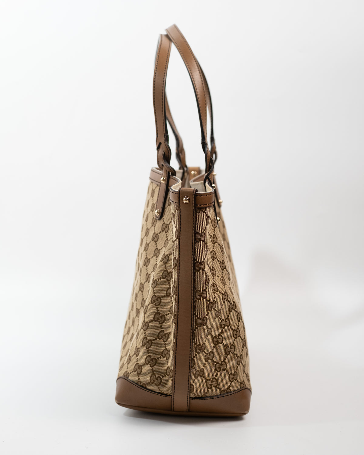 Gucci Borsa Tote Craft Tela GG Beige e Marrone pre-owned certificata - Aurea Luxury Lab