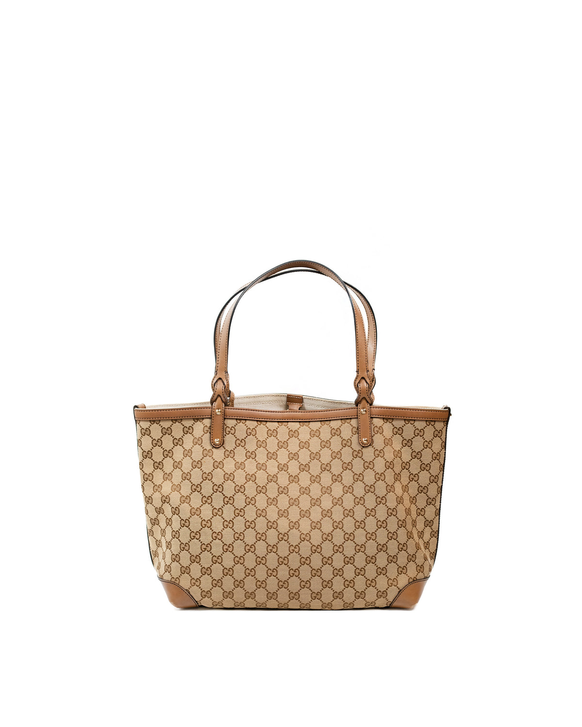 Gucci Borsa Tote Craft Tela GG Beige e Marrone usata autentica - Aurea Luxury Lab