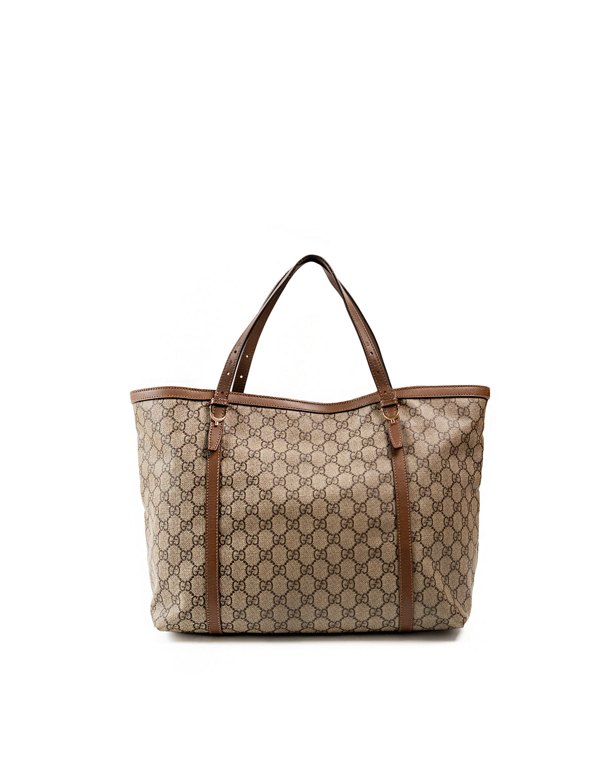 Gucci Borsa Shopper Tela GG Supreme Beige e Marrone usata autentica - Aurea Luxury Lab