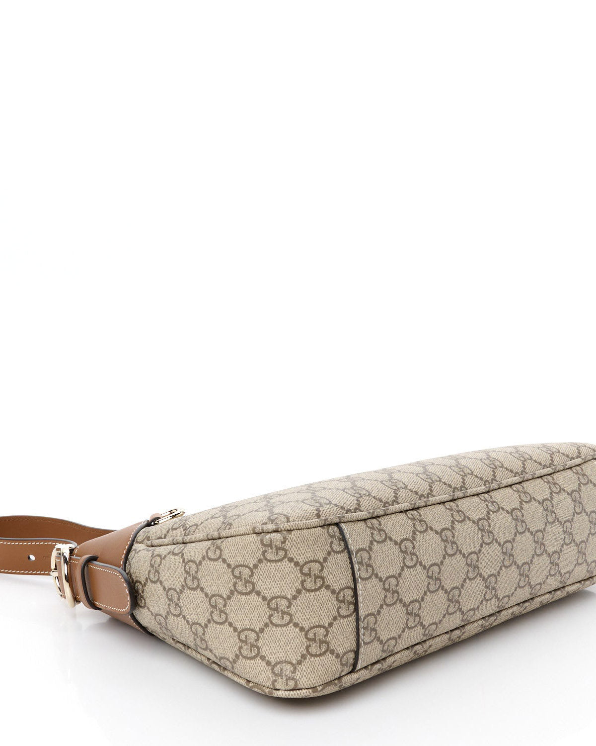 GG Supreme Monogram Emblem Borsa Media Beige - Usato Autentico