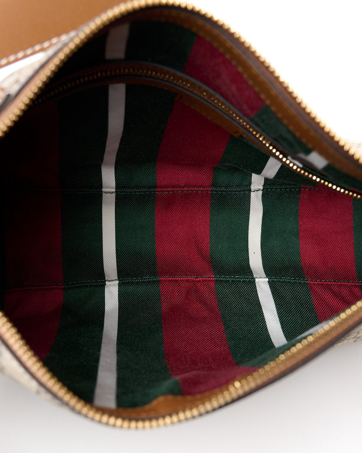 GG Supreme Monogram Emblem Borsa Media Beige - Usato Autentico