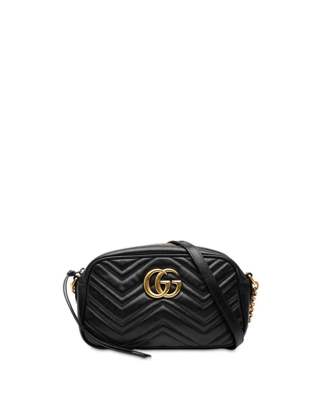 Gucci Sac Marmont Bandoulière Cuir Matelassé Noir — Pre-owned Authentique