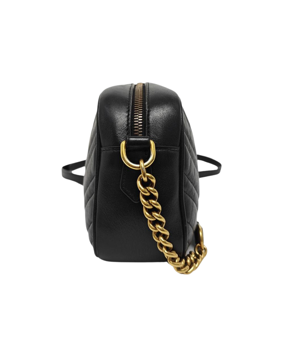 Gucci Sac Marmont Bandoulière Cuir Matelassé Noir — Pre-owned Authentique