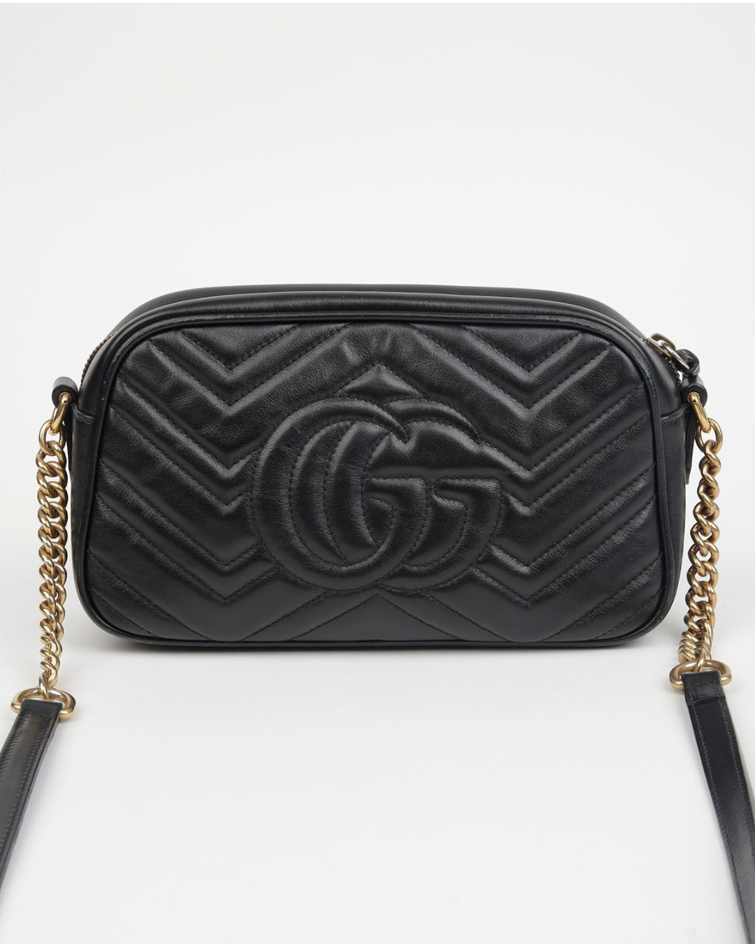 Gucci Sac Marmont Bandoulière Cuir Matelassé Noir — Pre-owned Authentique