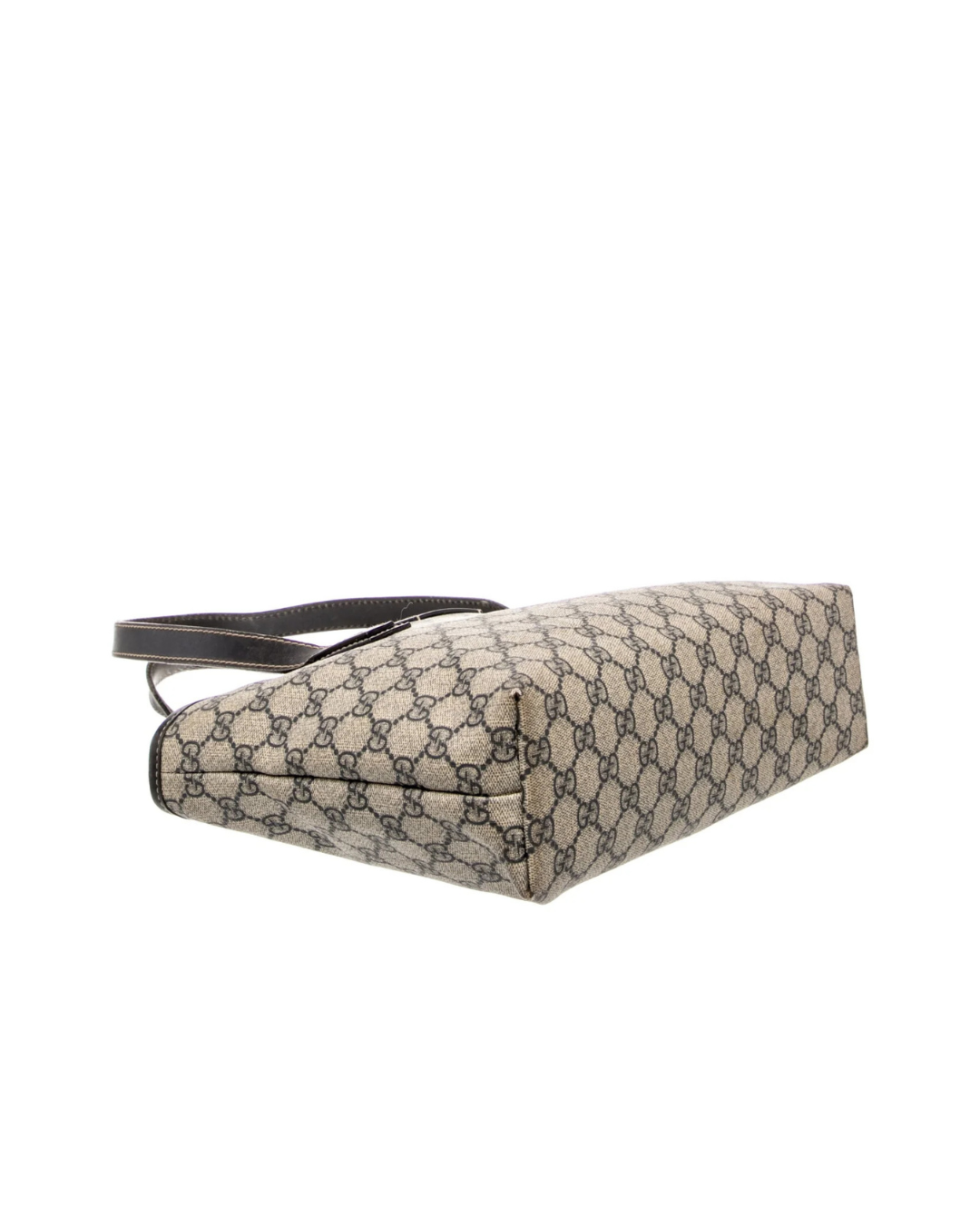 Gucci Borsa Shopper Canvas GG Supreme e Pelle Marrone luxury resale autentica - Aurea Luxury Lab