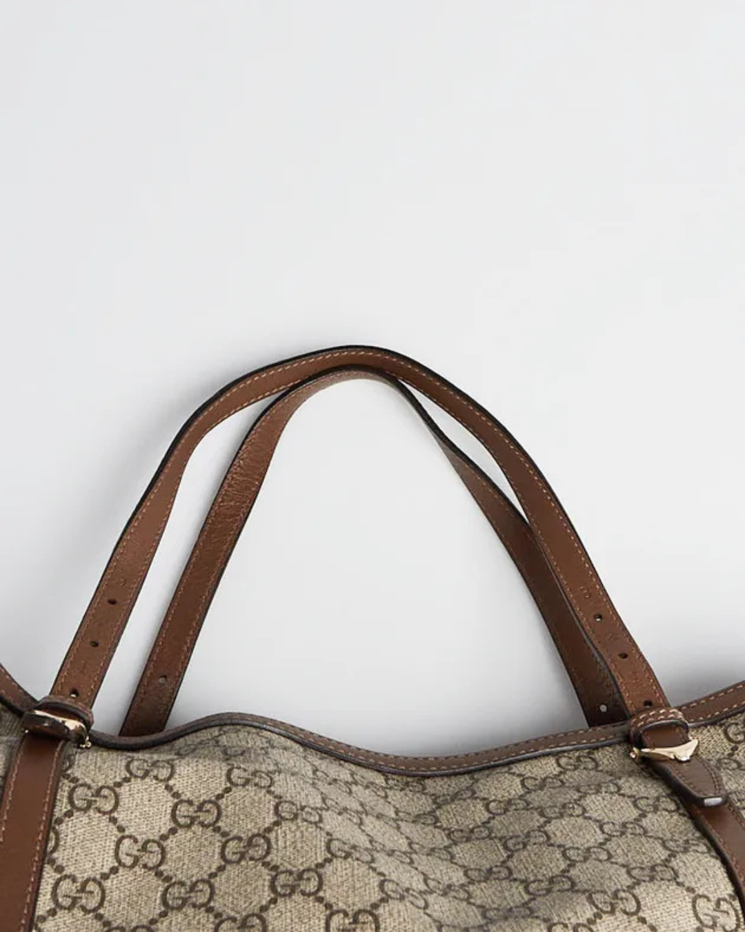 Gucci Borsa Shopper Tela GG Supreme Beige e Marrone usata autentica - Aurea Luxury Lab