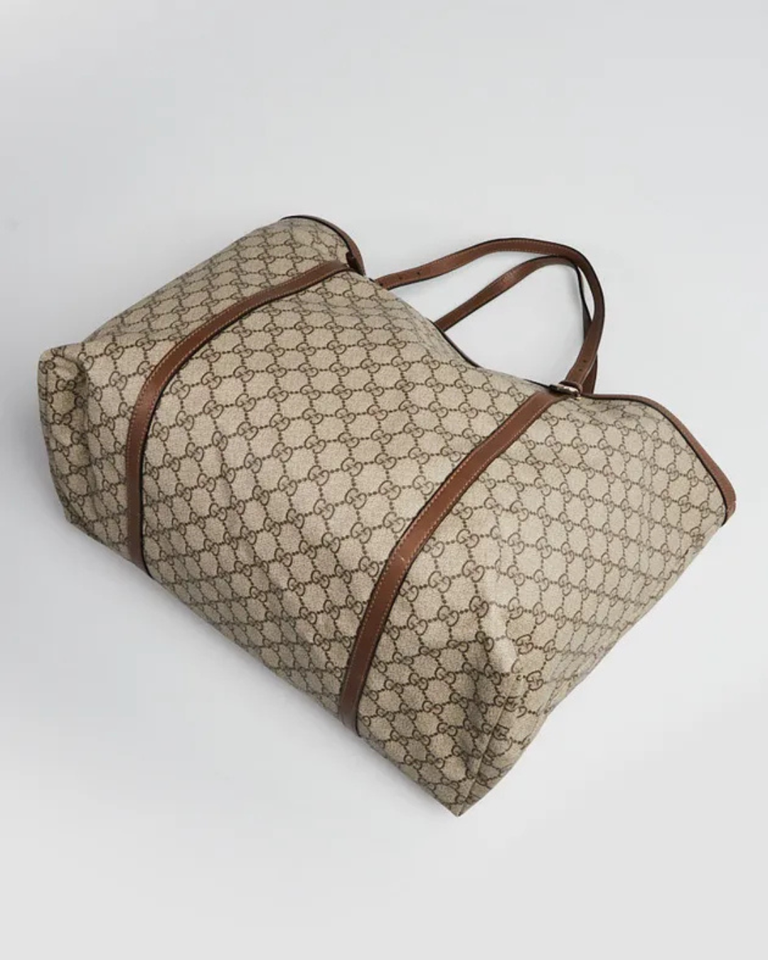 Gucci Borsa Shopper Tela GG Supreme Beige e Marrone second hand luxury - Aurea Luxury Lab