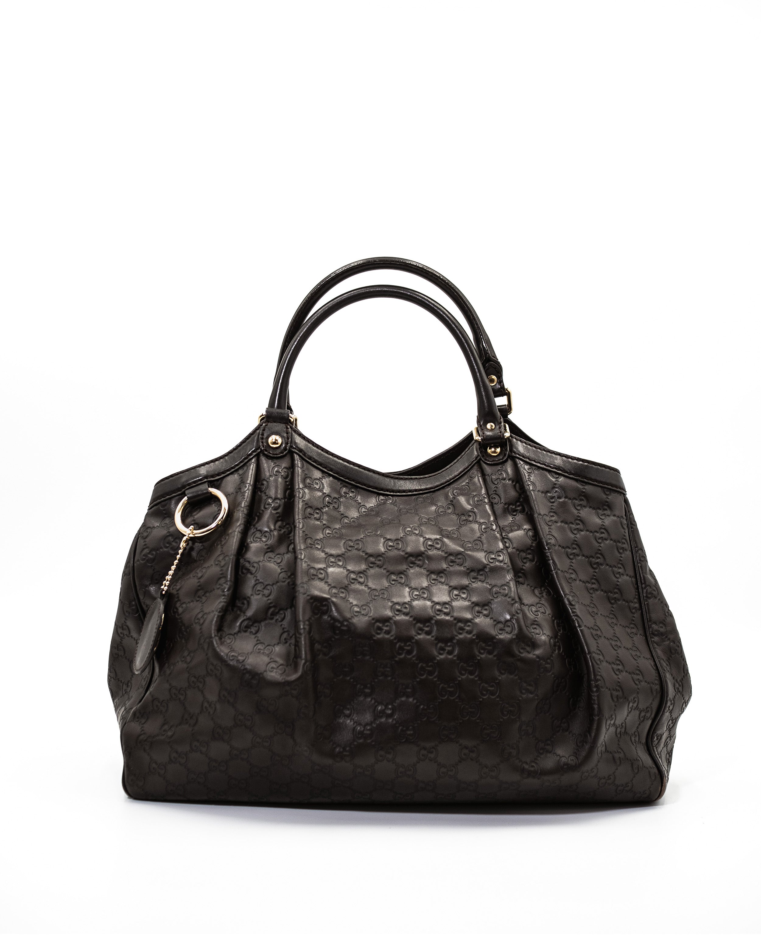 Gucci Sukey Large Bag in Brown Guccissima Leather — Pre-owned Authentic