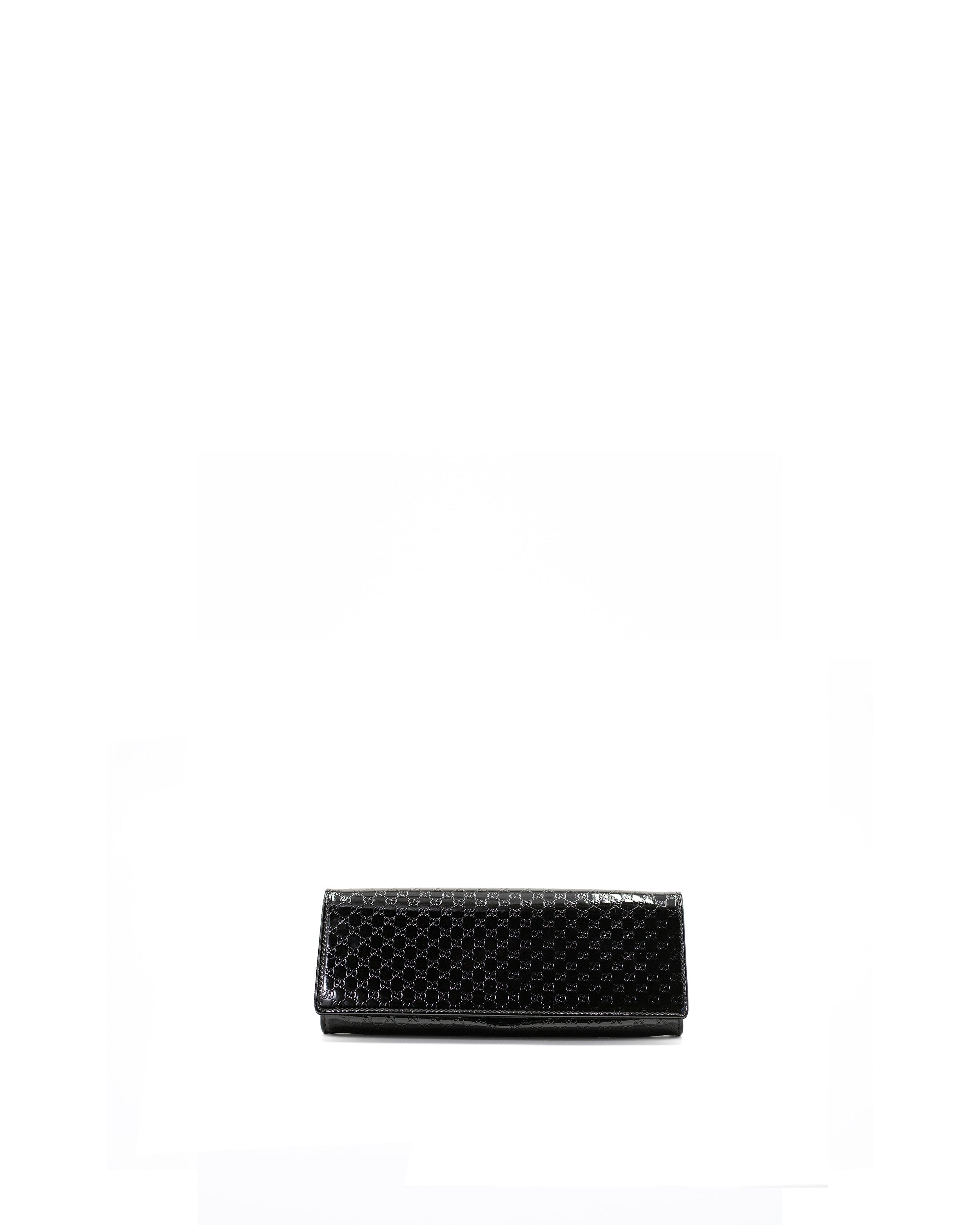 Gucci Broadway Clutch Bag In Patent Leather - Authentic Used