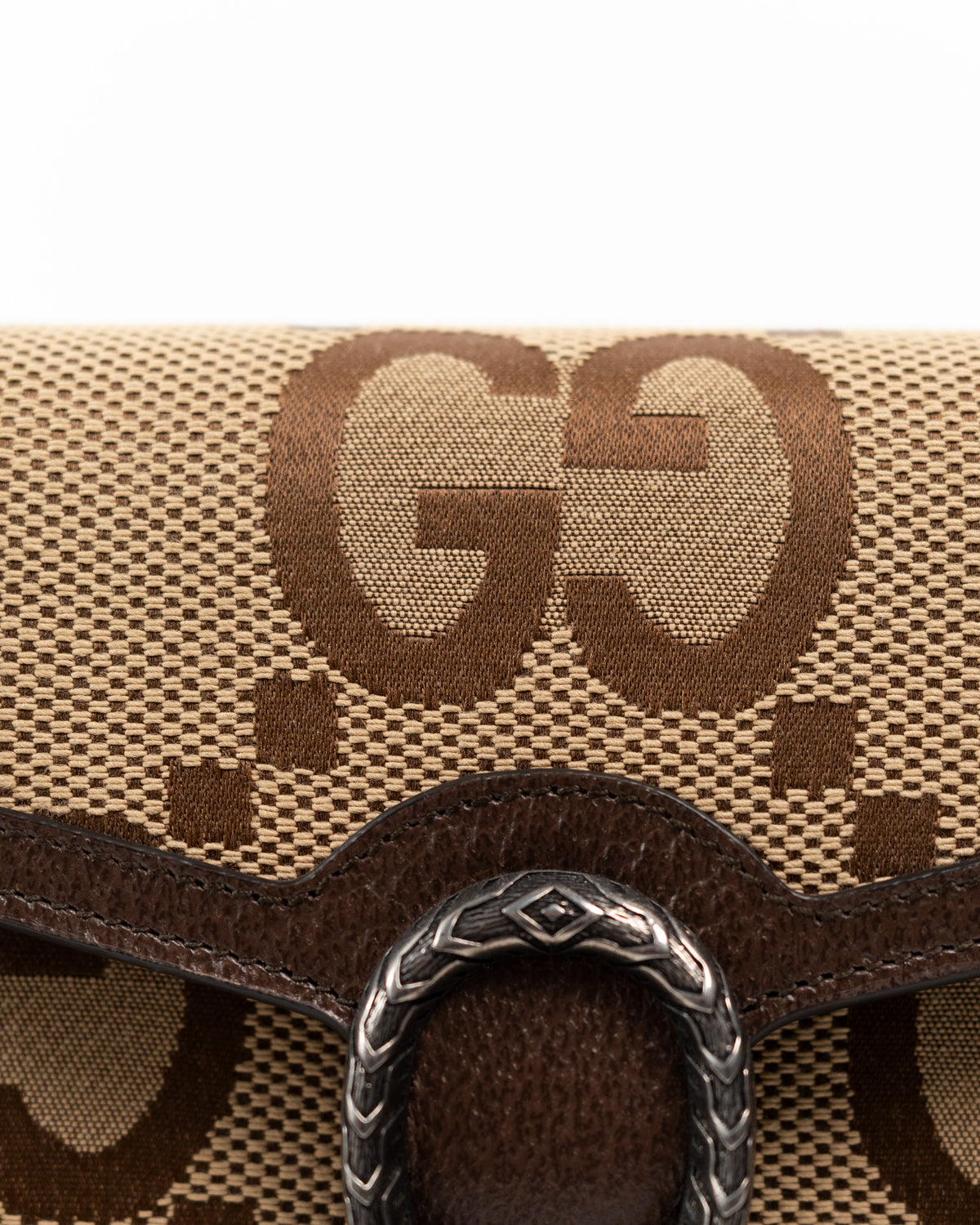 Gucci Borsa Dionysus Wallet on Chain Tela Jumbo GG Beige e Marrone usata autentica - Aurea Luxury Lab