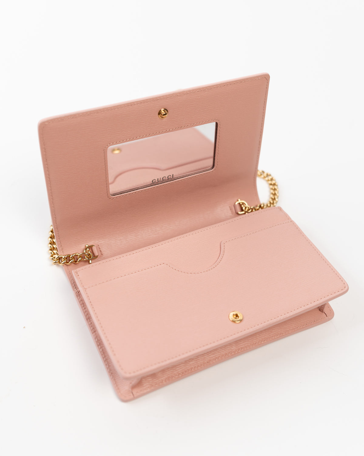Gucci Borsa Script Wallet on Chain Pelle Rosa borsa usata autentica - Aurea Luxury Lab