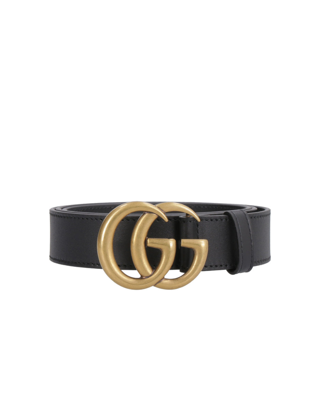 Cinturón ancho negro Gucci Marmont GG