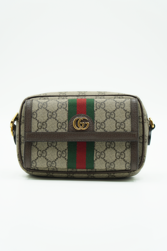 Gucci Mini Borsa Ophidia Beige e Marrone GG