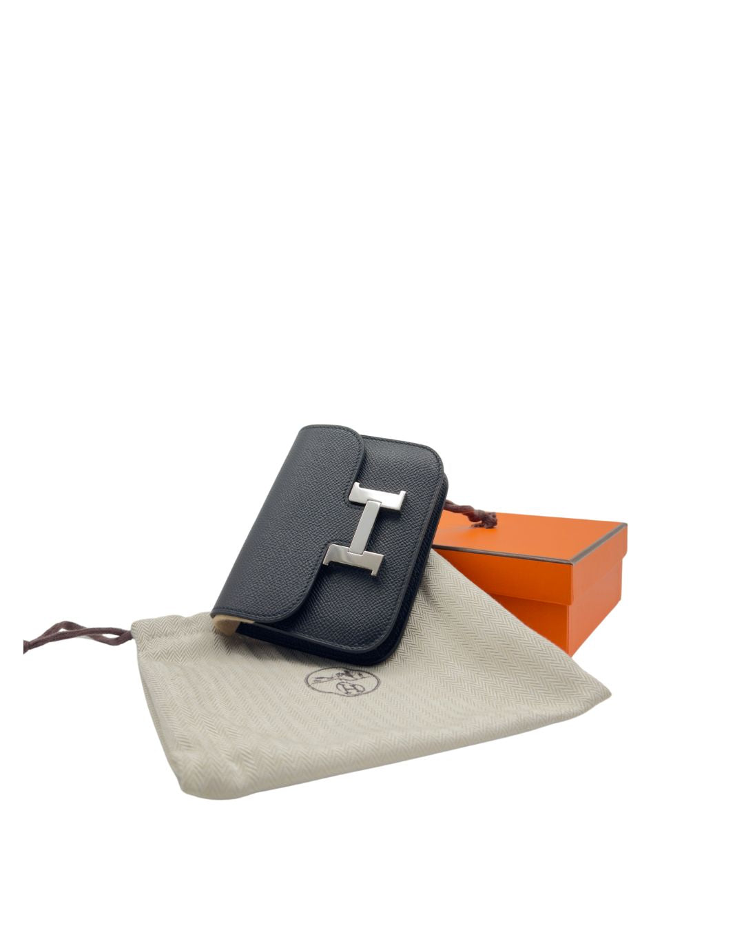 Hermès Constance Portafoglio Slim Nero