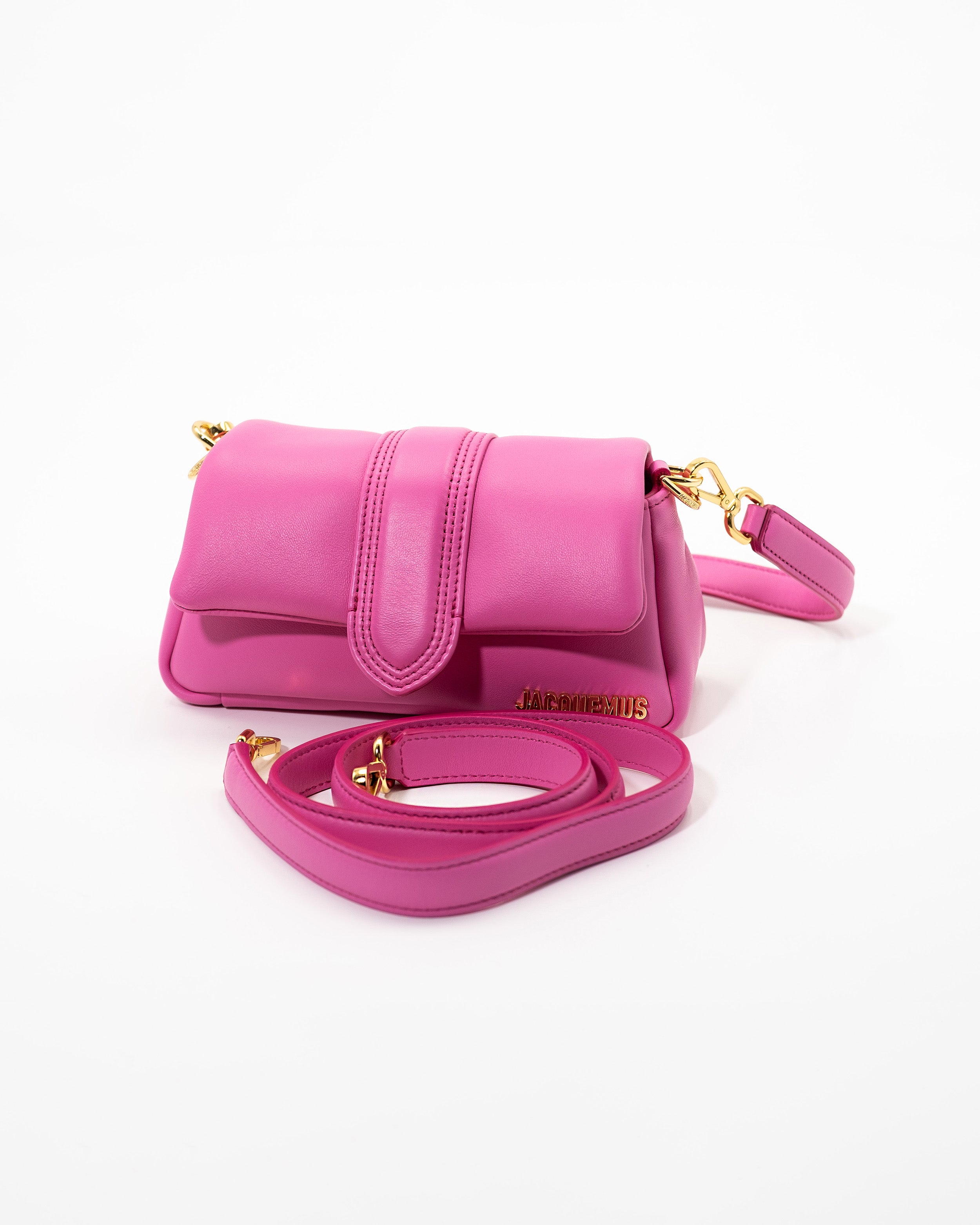 Jacquemus Le Petit Bambimou Bag in Fuchsia Leather — Pre-owned Authentic