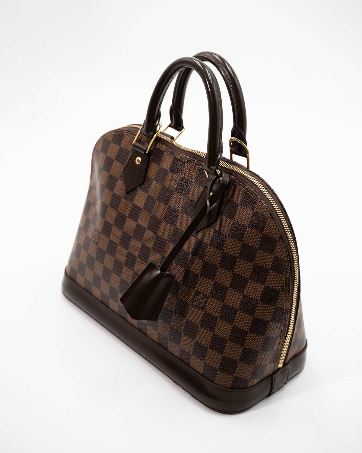 Louis Vuitton Borsa Alma PM Tela Damier Ébène Marrone second hand luxury - Aurea Luxury Lab
