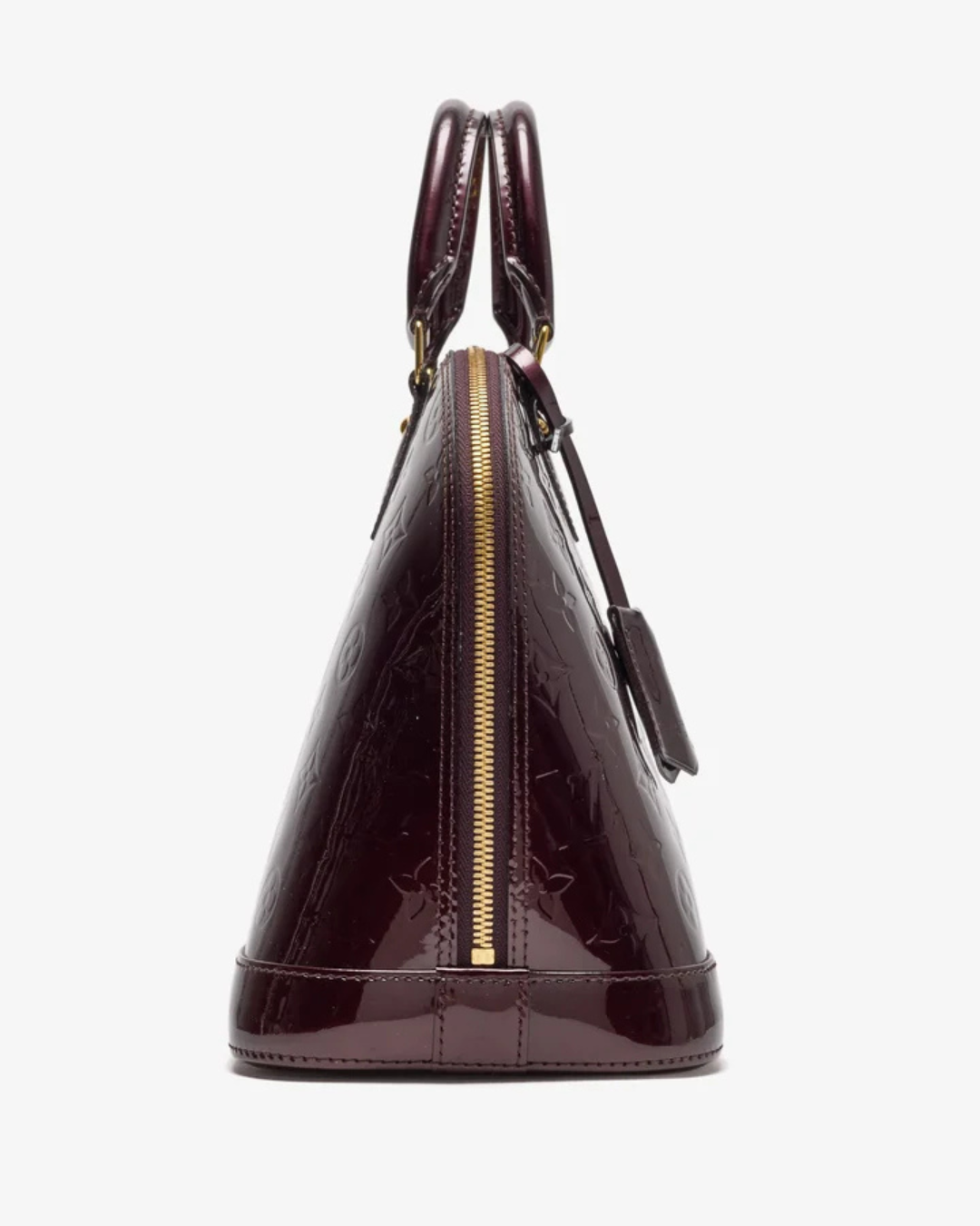 Louis Vuitton Borsa Alma PM Pelle Vernis Burgundi preloved luxury certificata - Aurea Luxury Lab