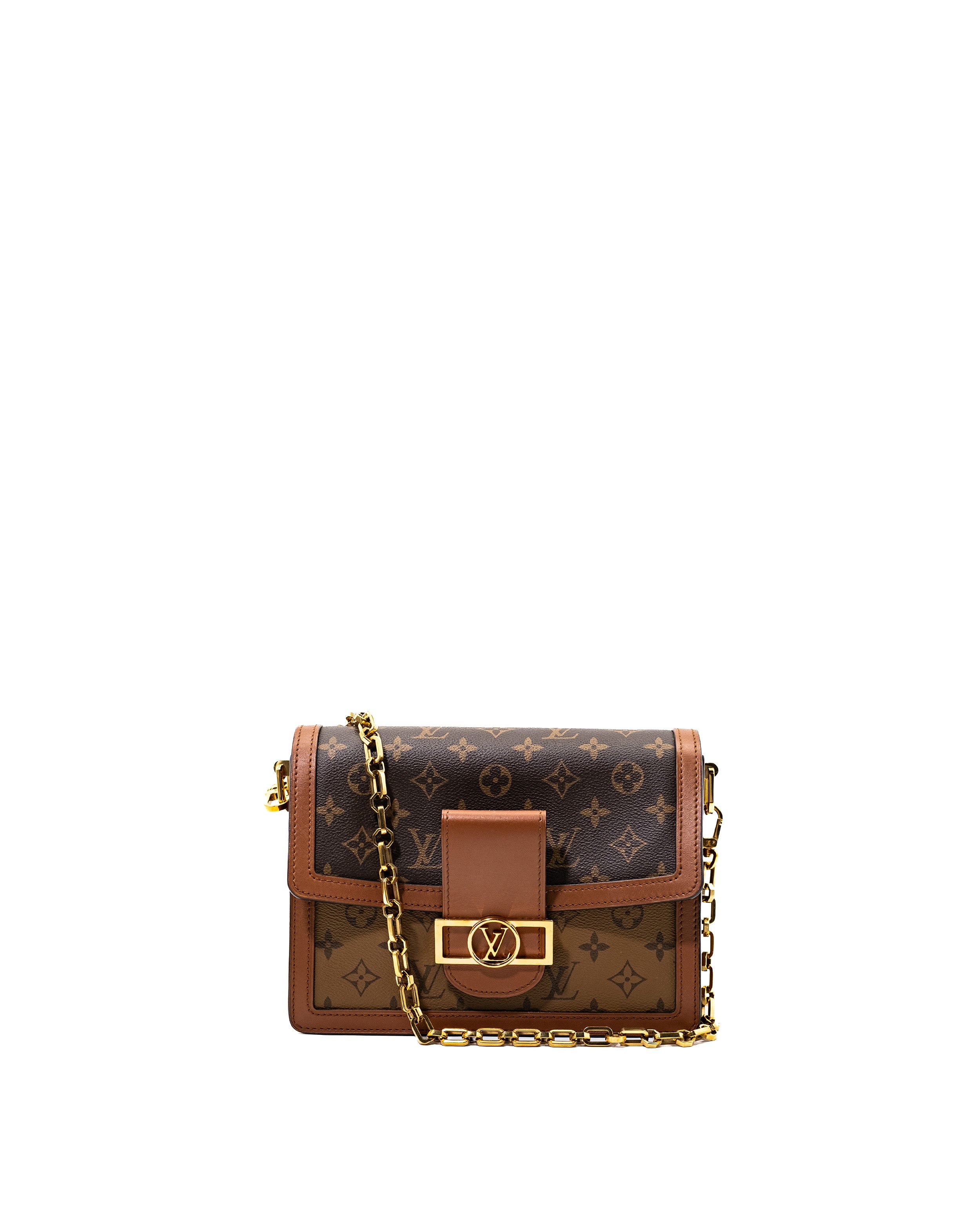 Louis Vuitton Borsa Dauphine MM Monogram Marrone Reverse — Pre-owned Autentica