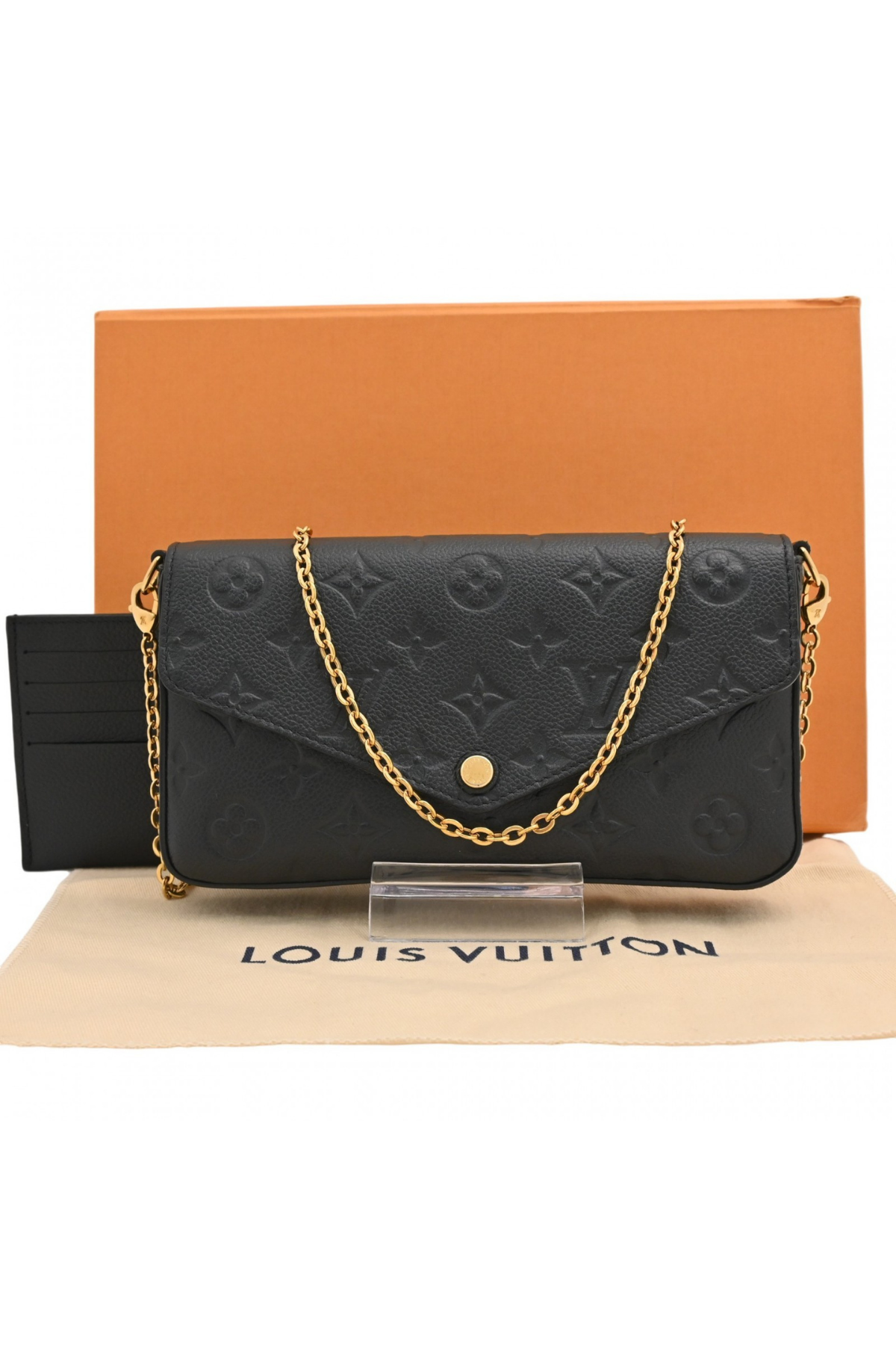 Louis Vuitton Borsa Félicie in Pelle Monogram Empreinte Nera - Usato Autentico