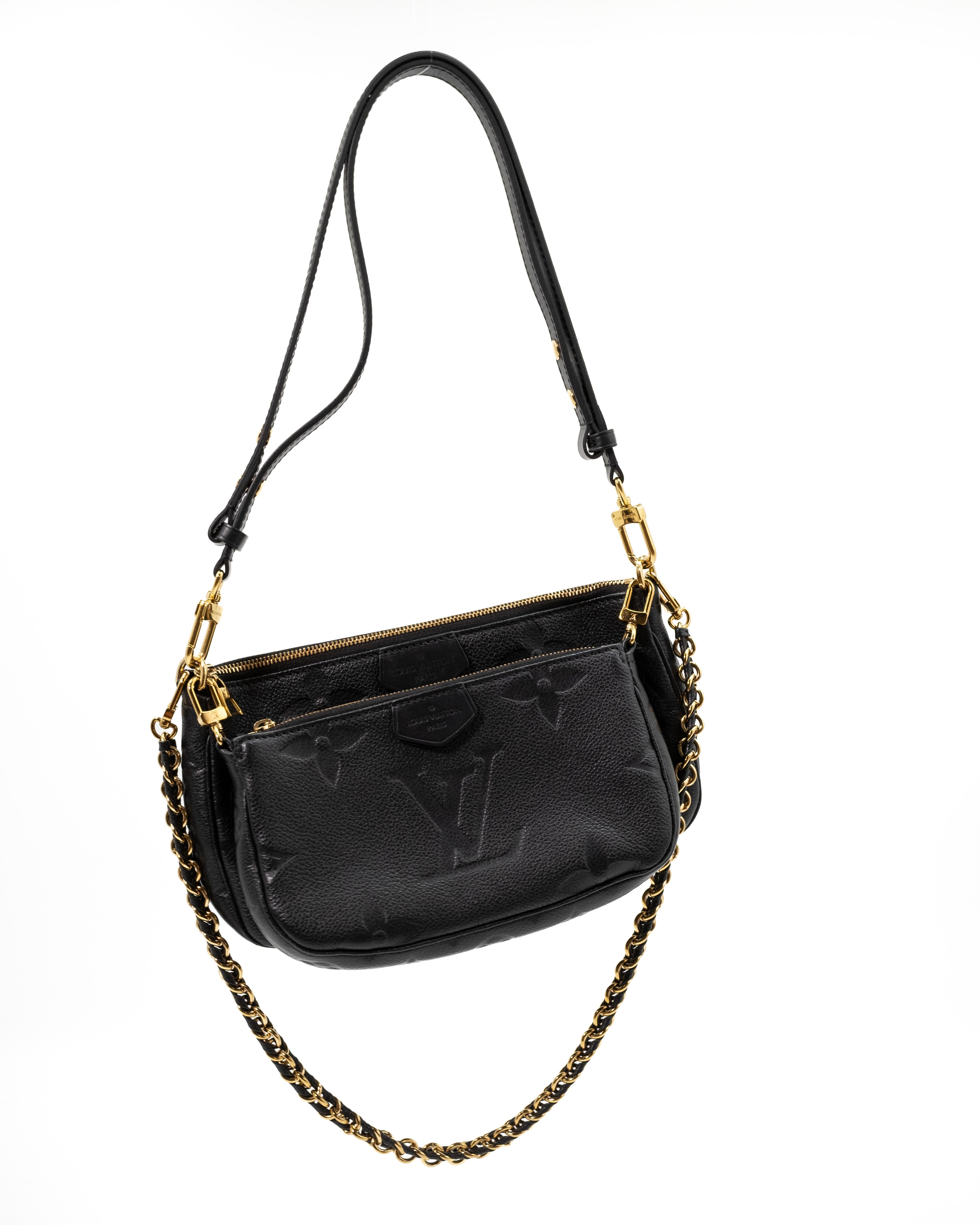 Louis Vuitton Borsa Multi Pochette Accessories Monogram Empreinte Nera - Pre-owned Autentica