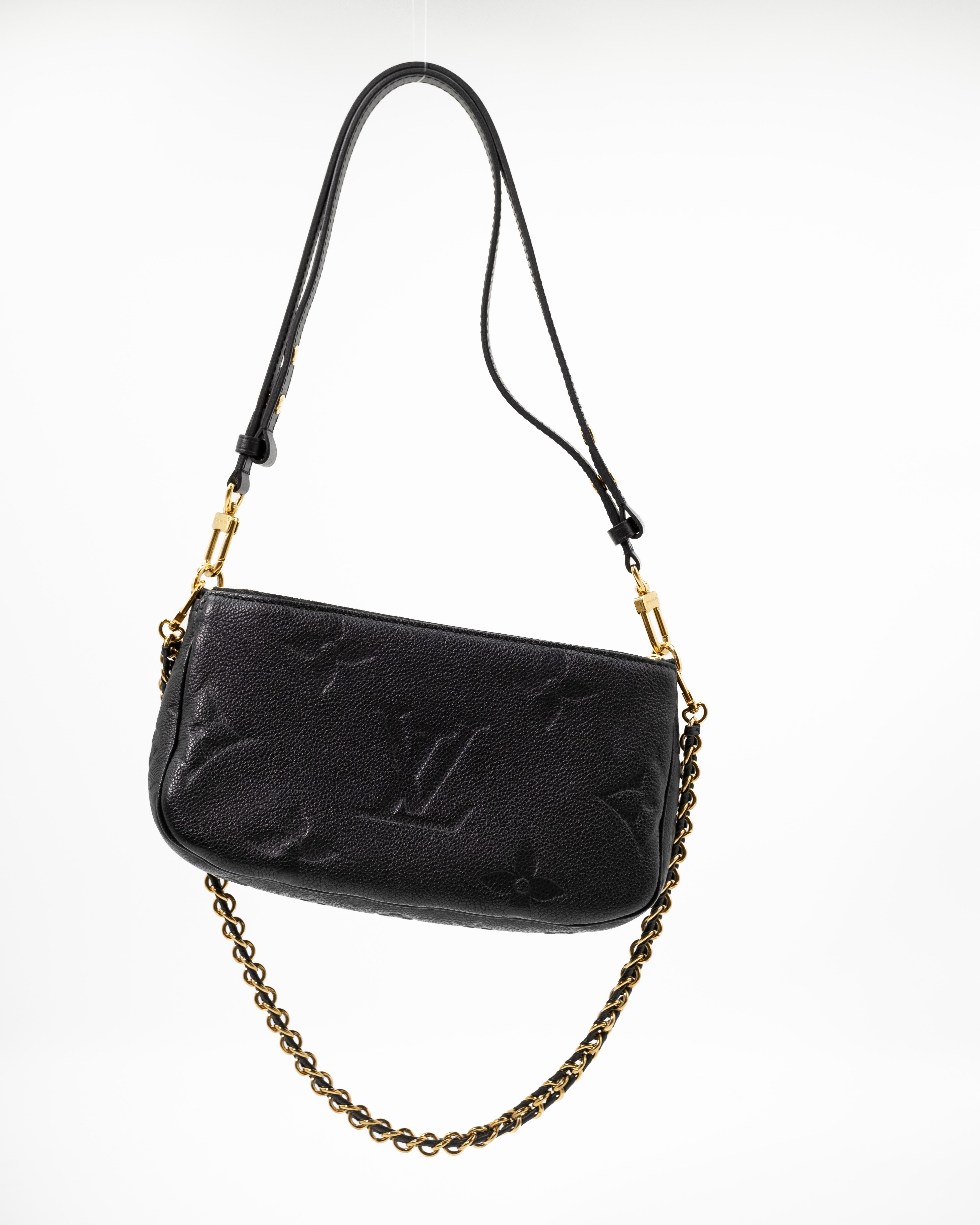 Louis Vuitton Borsa Multi Pochette Accessoires Monogram Empreinte Nera second hand luxury - Aurea Luxury Lab