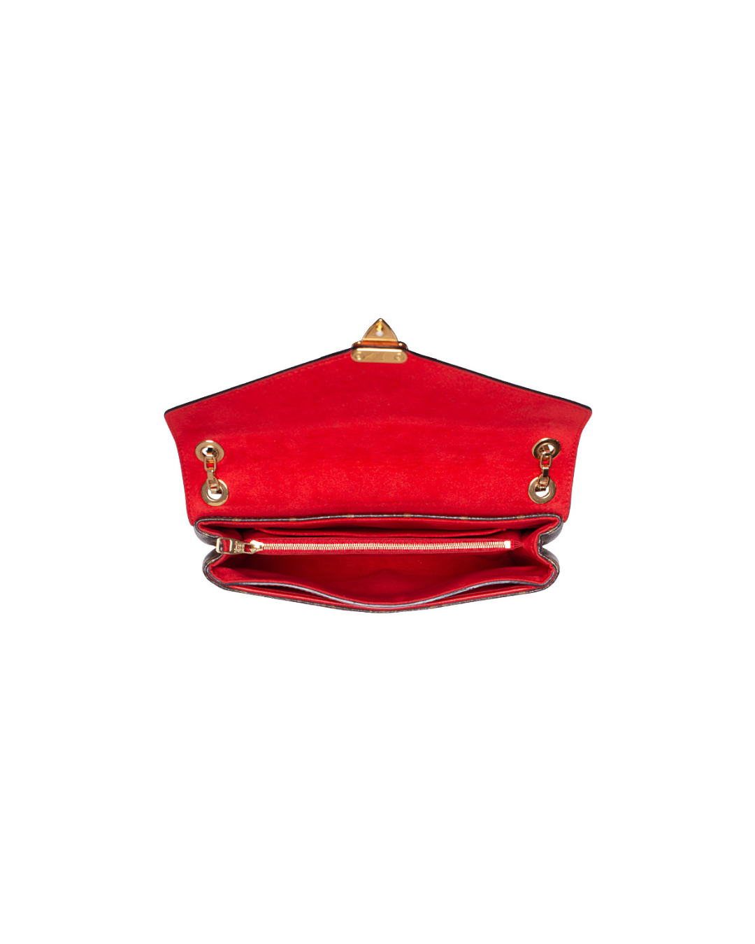 Louis Vuitton Borsa Tracolla Pallas Chain Monogram e Pelle Rossa - Usato Autentico