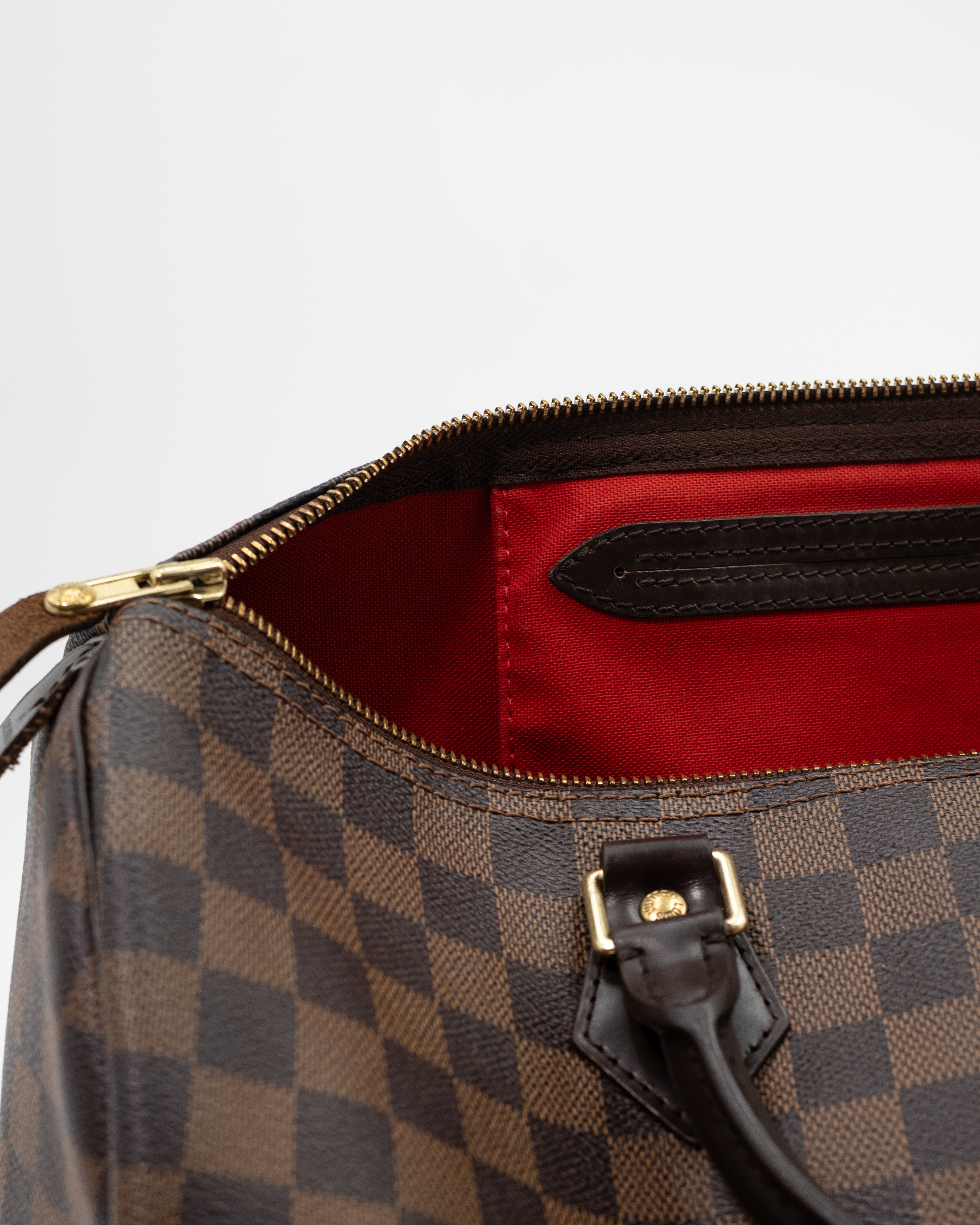 Louis Vuitton Borsa Speedy 30 Tela Damier Ébène Marrone luxury resale autentica - Aurea Luxury Lab