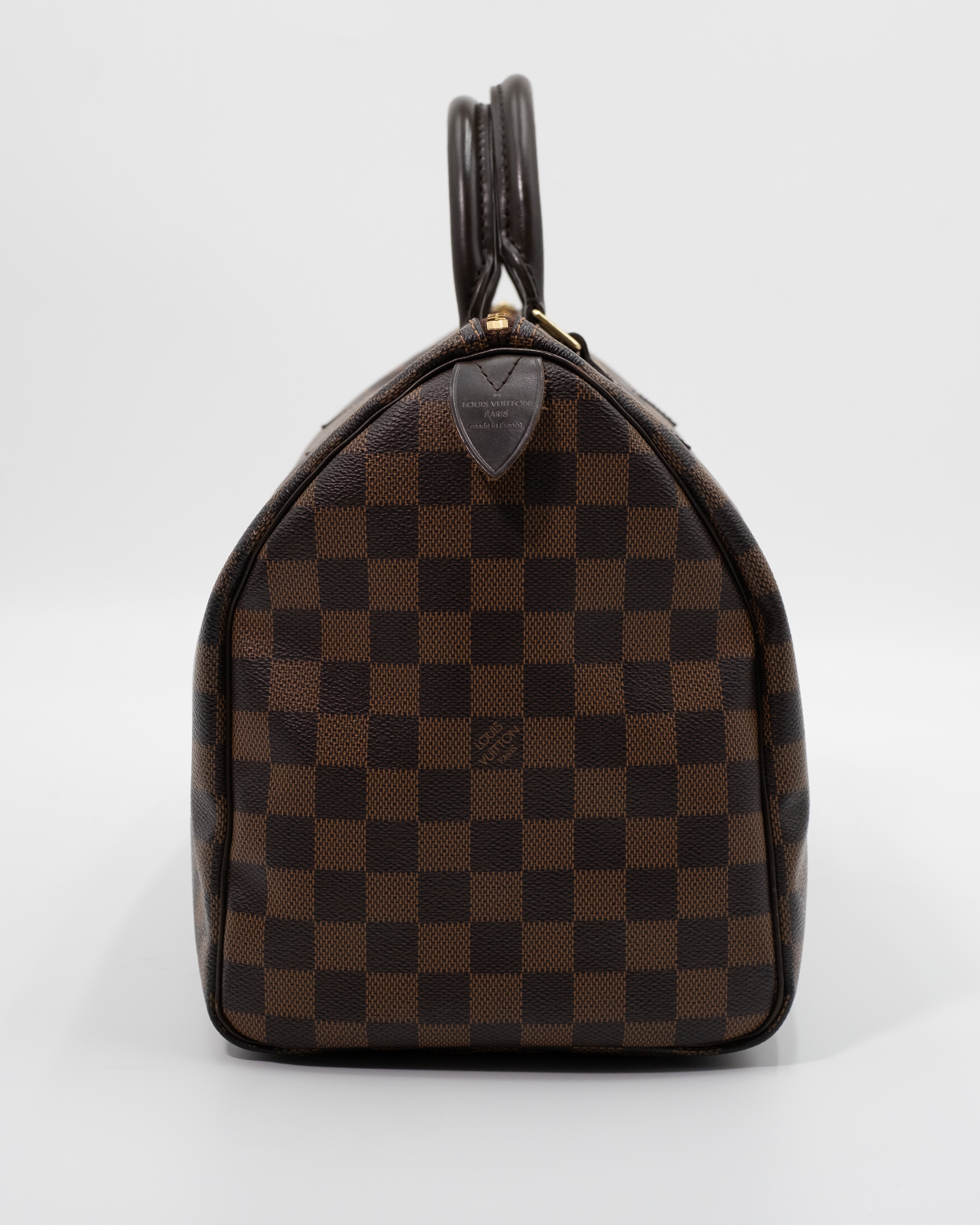 Louis Vuitton Borsa Speedy 30 Tela Damier Ébène Marrone pre-owned autentica - Aurea Luxury Lab