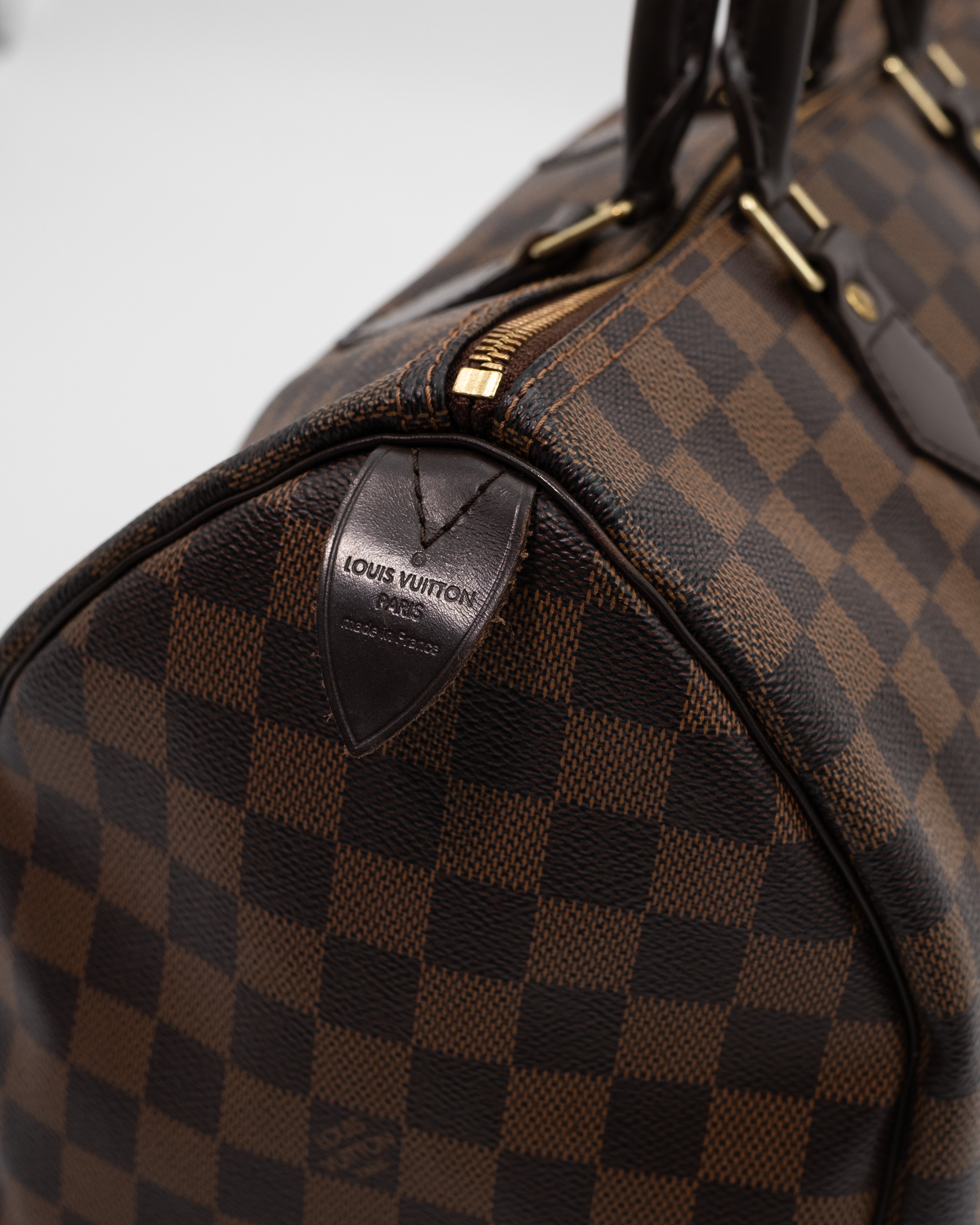Louis Vuitton Borsa Speedy 30 Tela Damier Ébène Marrone second hand certificata - Aurea Luxury Lab