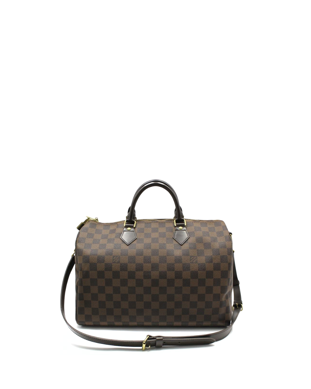 Louis Vuitton Borsa Speedy Bandoulière 35 Tela Damier Ébène — Pre-owned Autentica