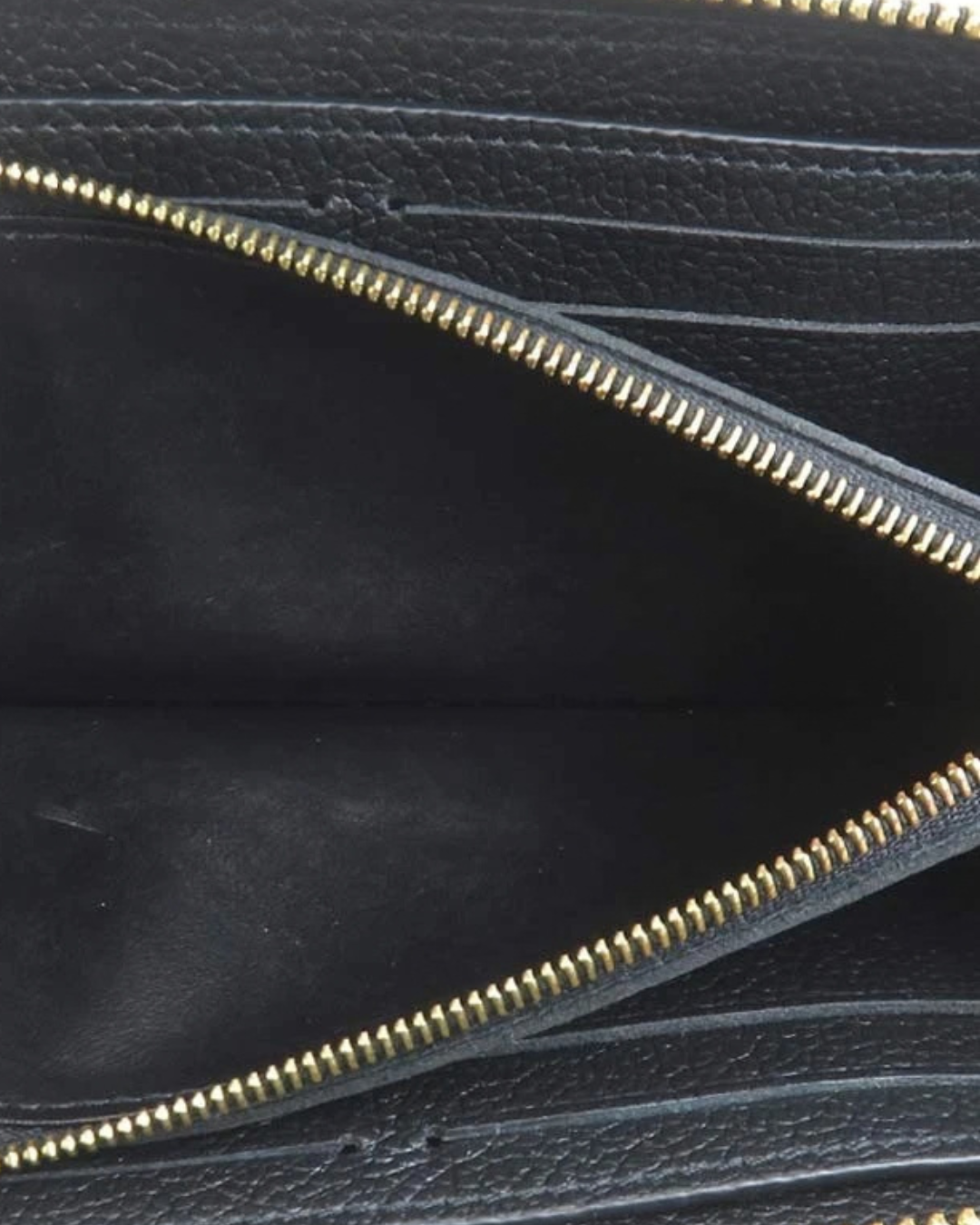 Louis Vuitton Portafoglio Clémence Pelle Monogram Empreinte Nera interno usato autentico - Aurea Luxury Lab