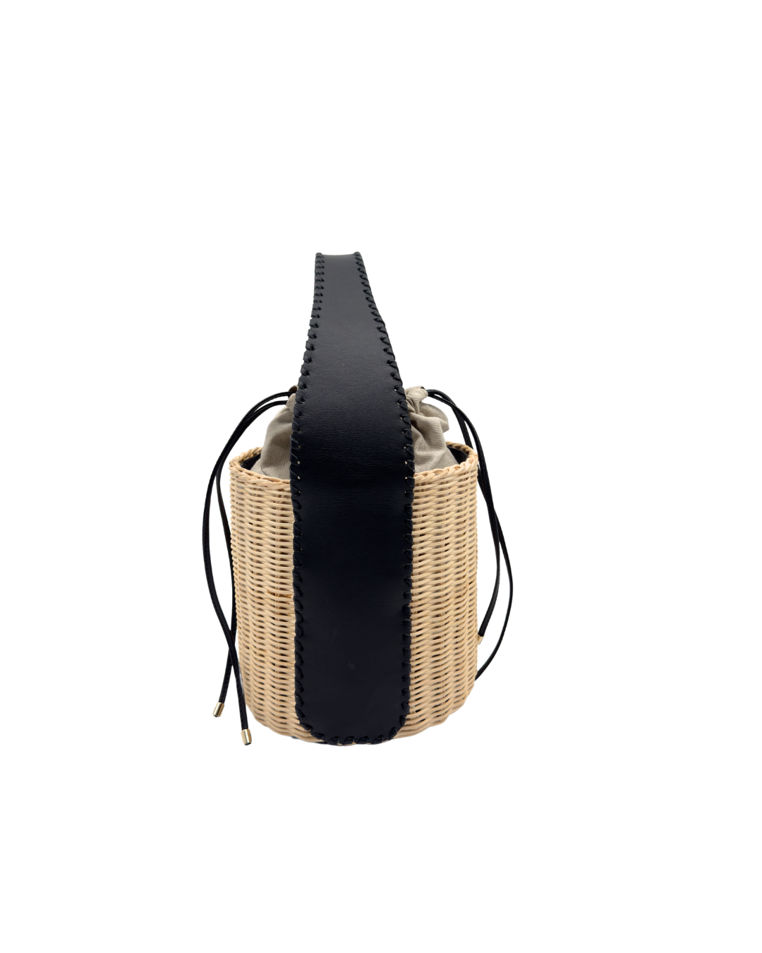 MaxMara Jane secchiello paglia e pelle - Aurea Luxury Lab