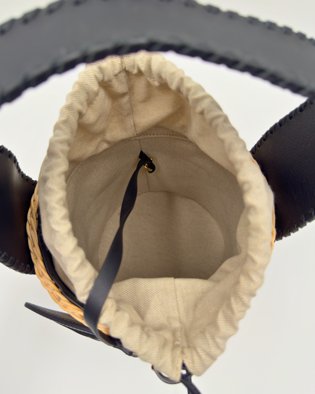 MaxMara Jane secchiello paglia e pelle - Aurea Luxury Lab