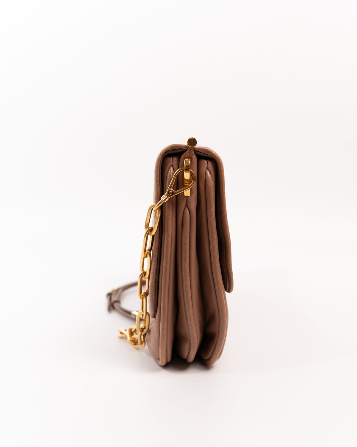 Miu Miu Borsa a Spalla con Catena Pelle Cipria pre-owned certificata - Aurea Luxury Lab