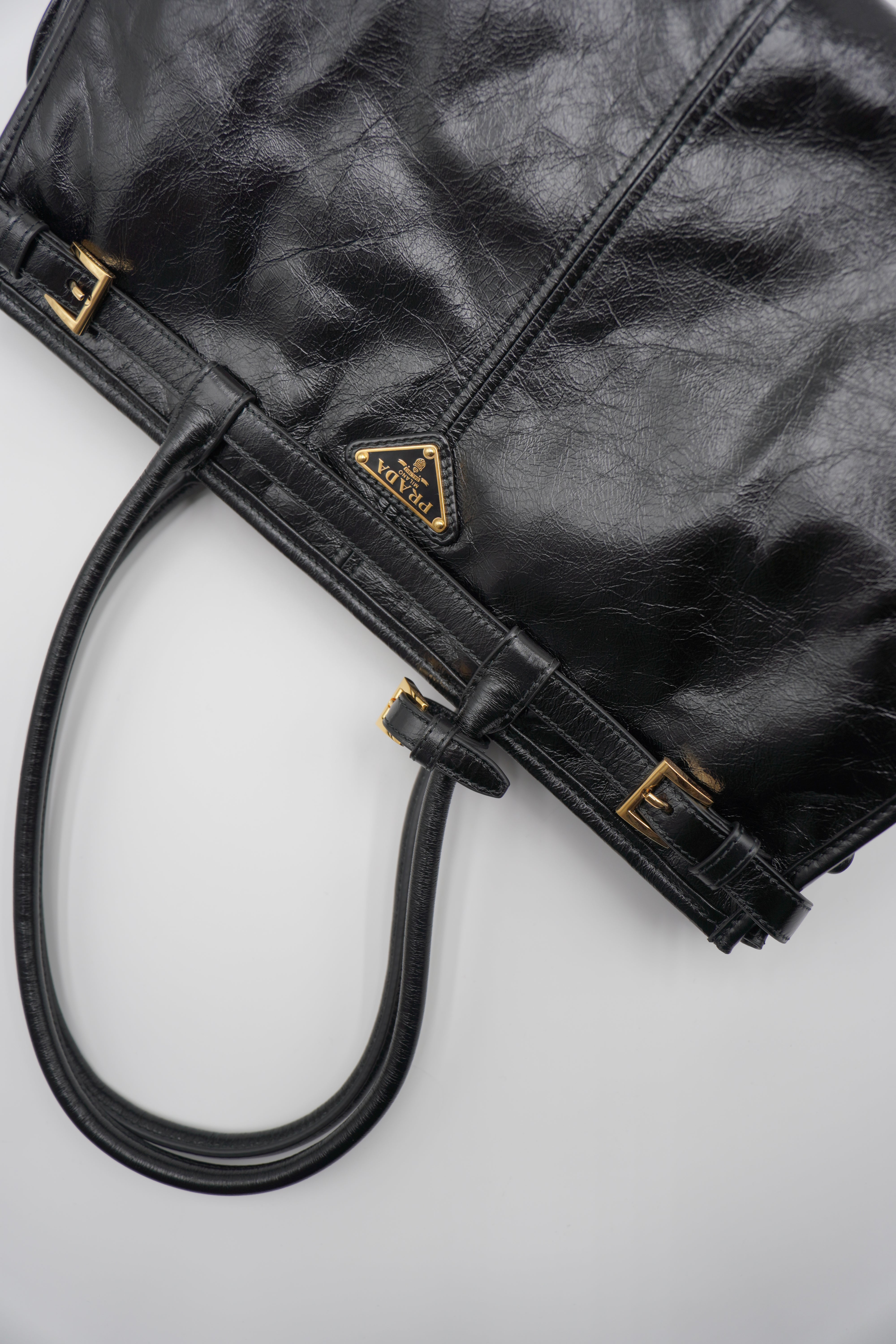 Prada Borsa Bonnie Large Pelle Nera