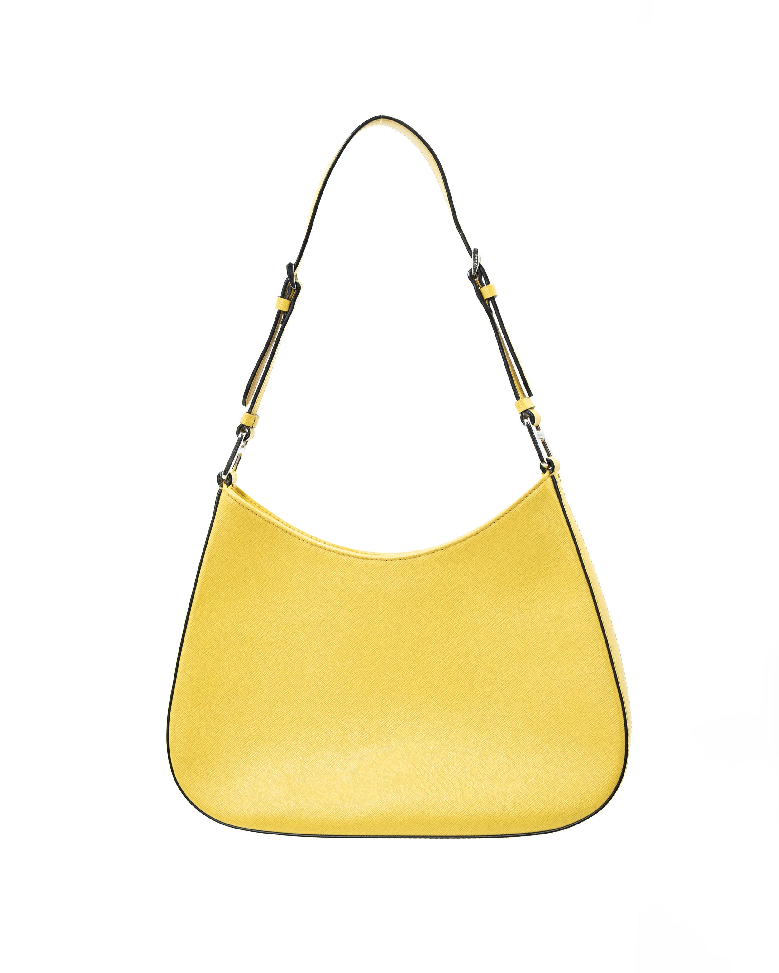 Prada Cleo Yellow Brushed Leather Bag — Pre-owned Authentic