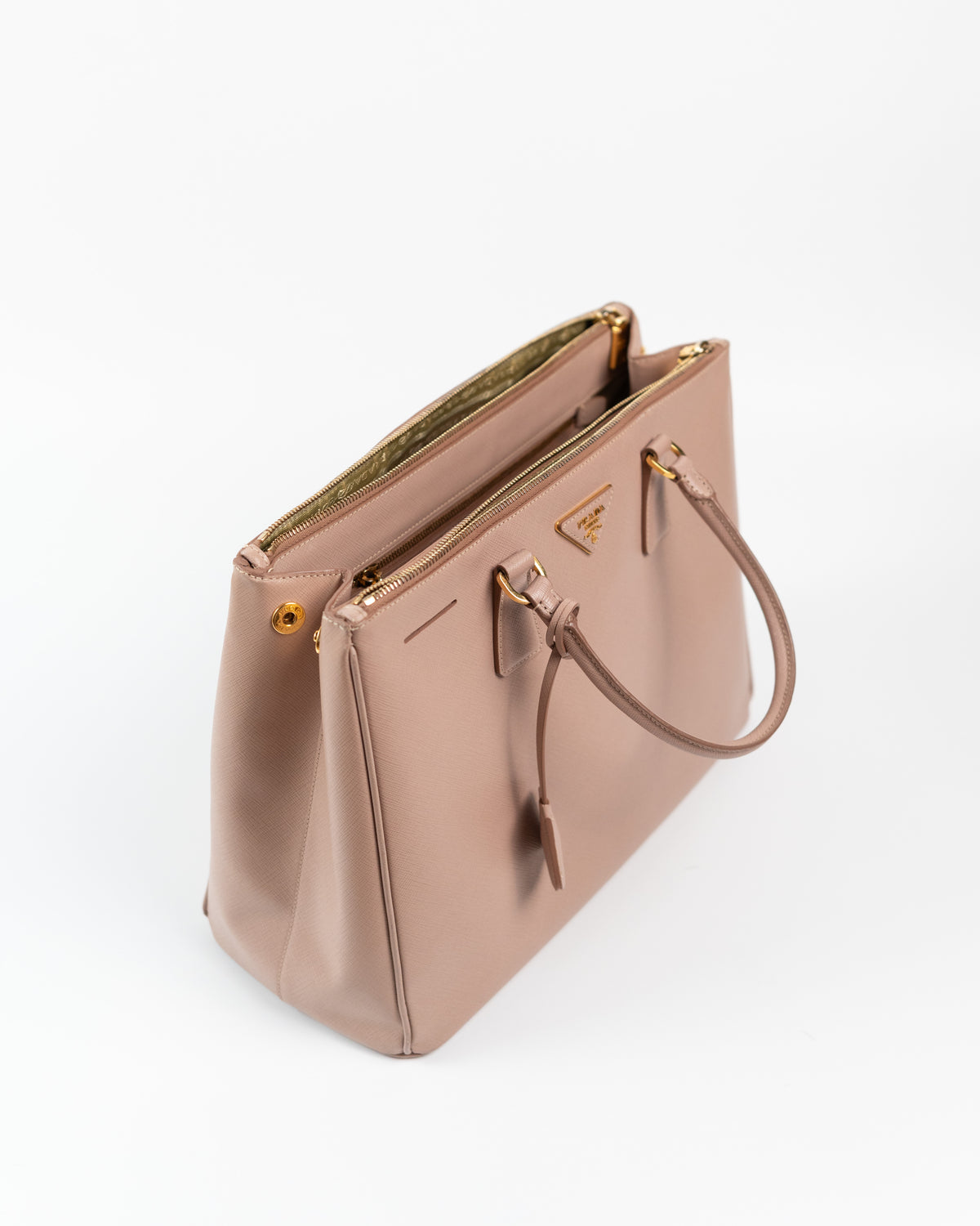 Prada Borsa Galleria Grande Pelle Saffiano Rosa second hand luxury - Aurea Luxury Lab