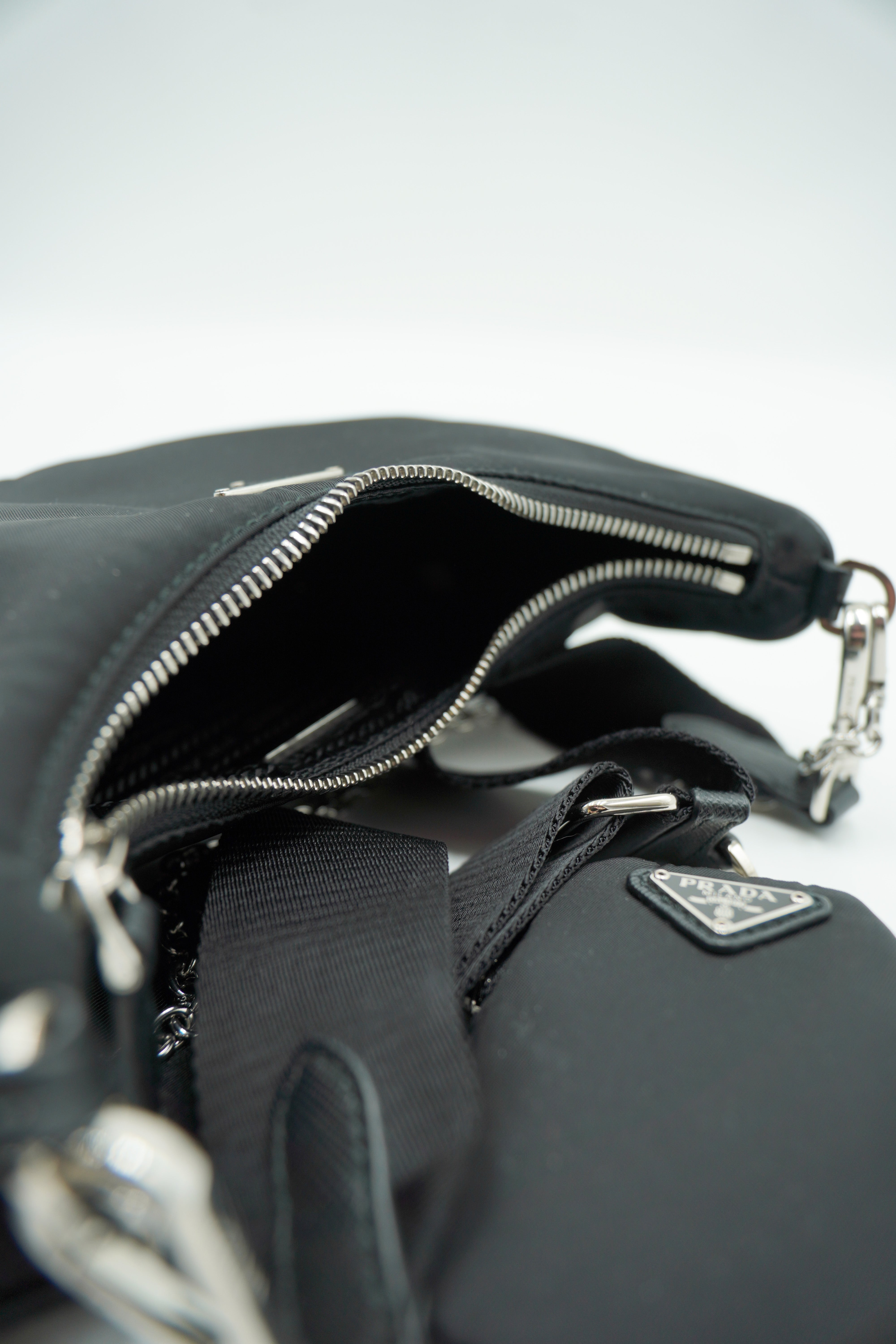 Prada Re-Edition 2005 Re-Nylon Black Accessories Bag - Authentic Used