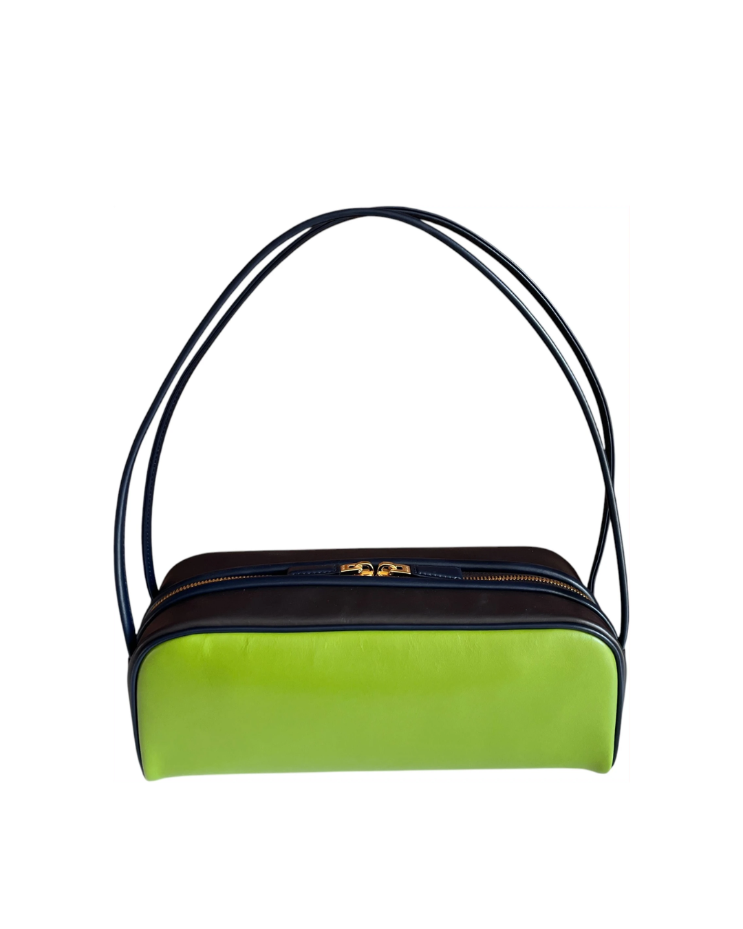 Prada Borsa Swing Pelle Verde e Blu Notte pre-owned certificata - Aurea Luxury Lab